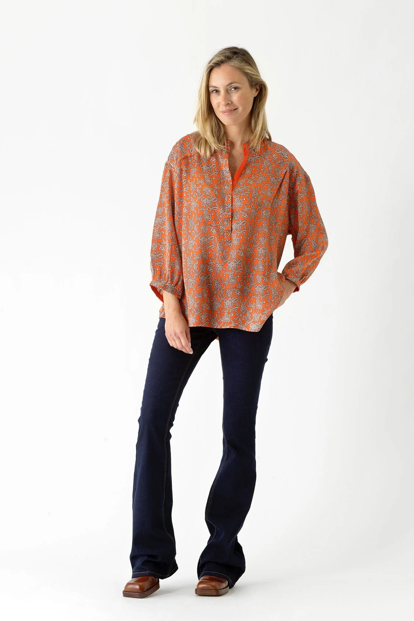 One Hundred Stars Orange Darcy Shirt