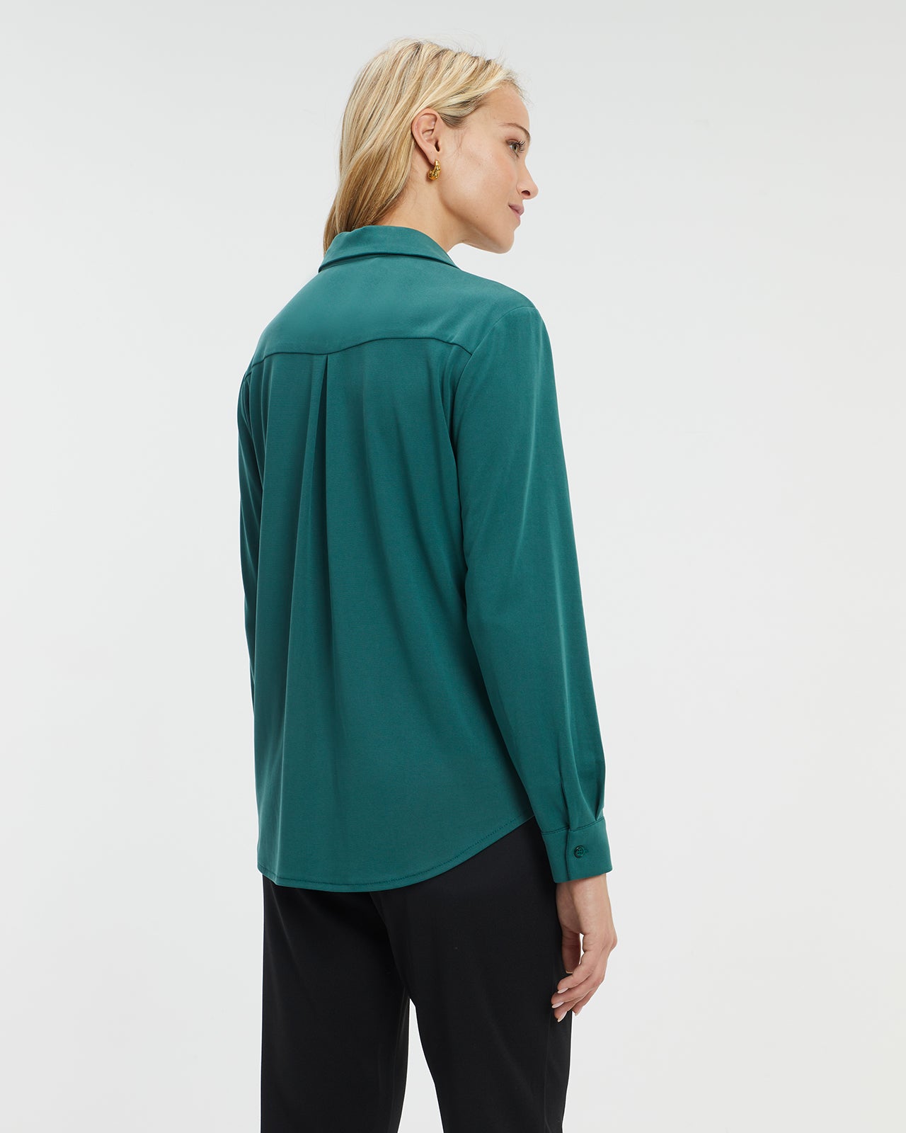 Paz Torras Teal Shirt Blouse