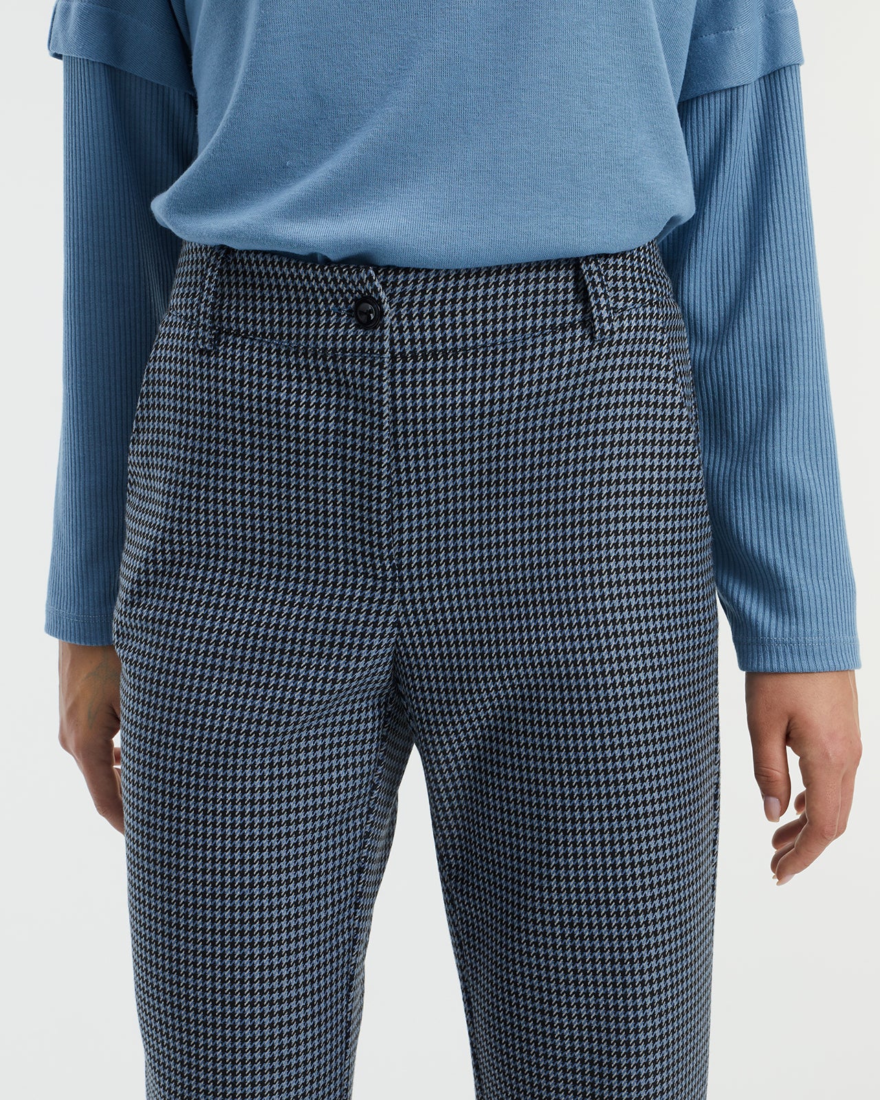 Paz Torras Dogtooth Print Trousers