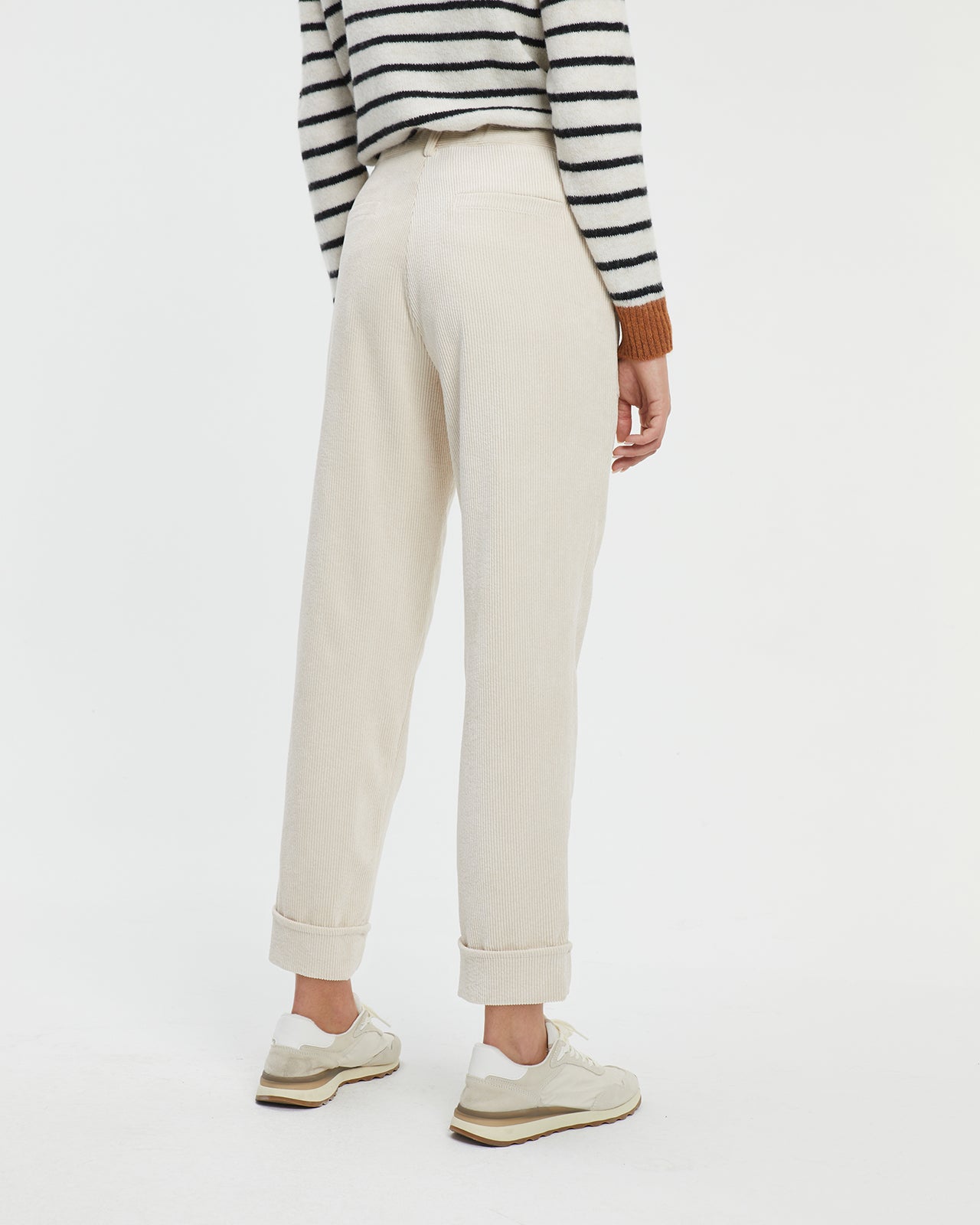 Paz Torras Cream Cord Trousers