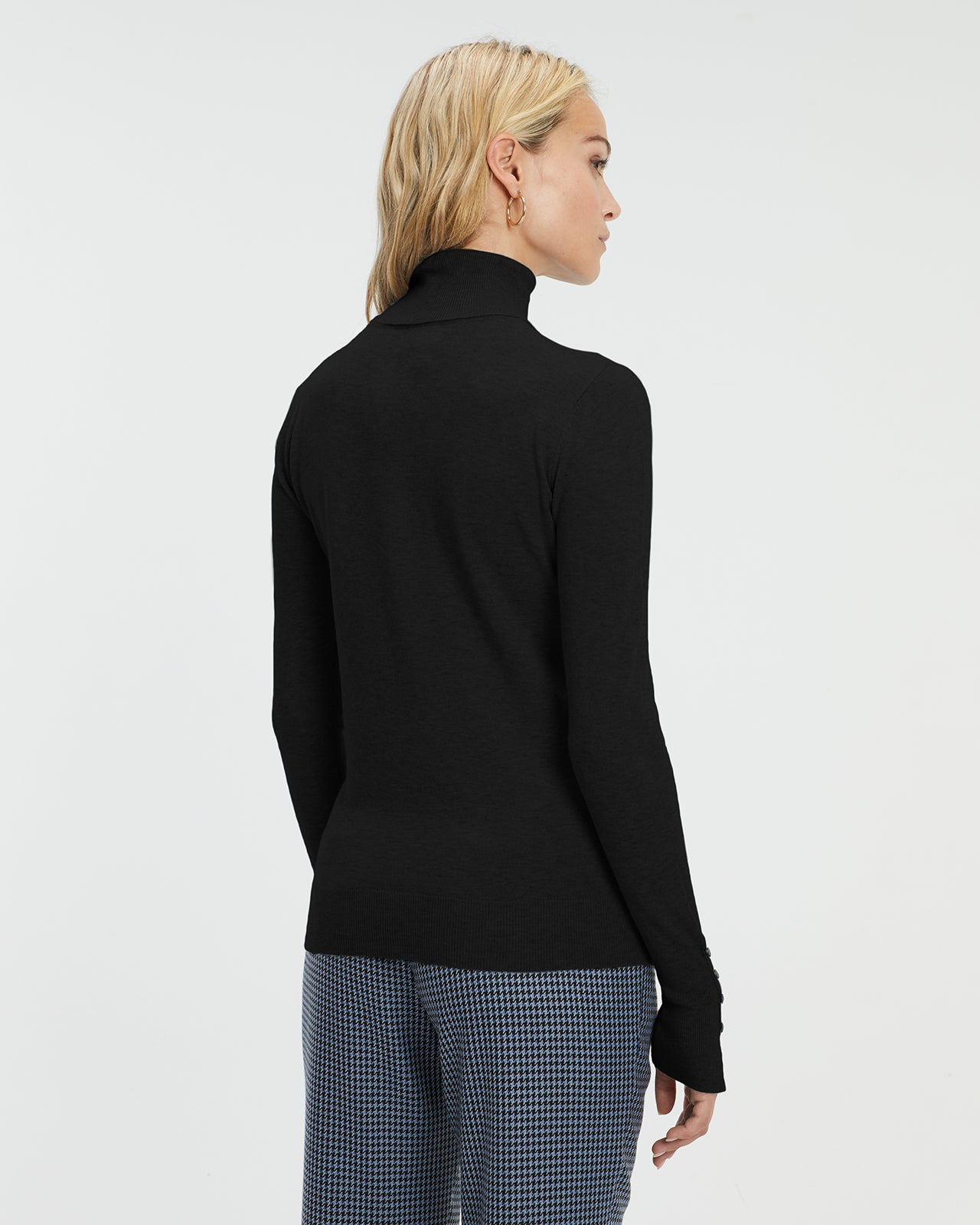 Paz Torras Black Roll Neck Sweater