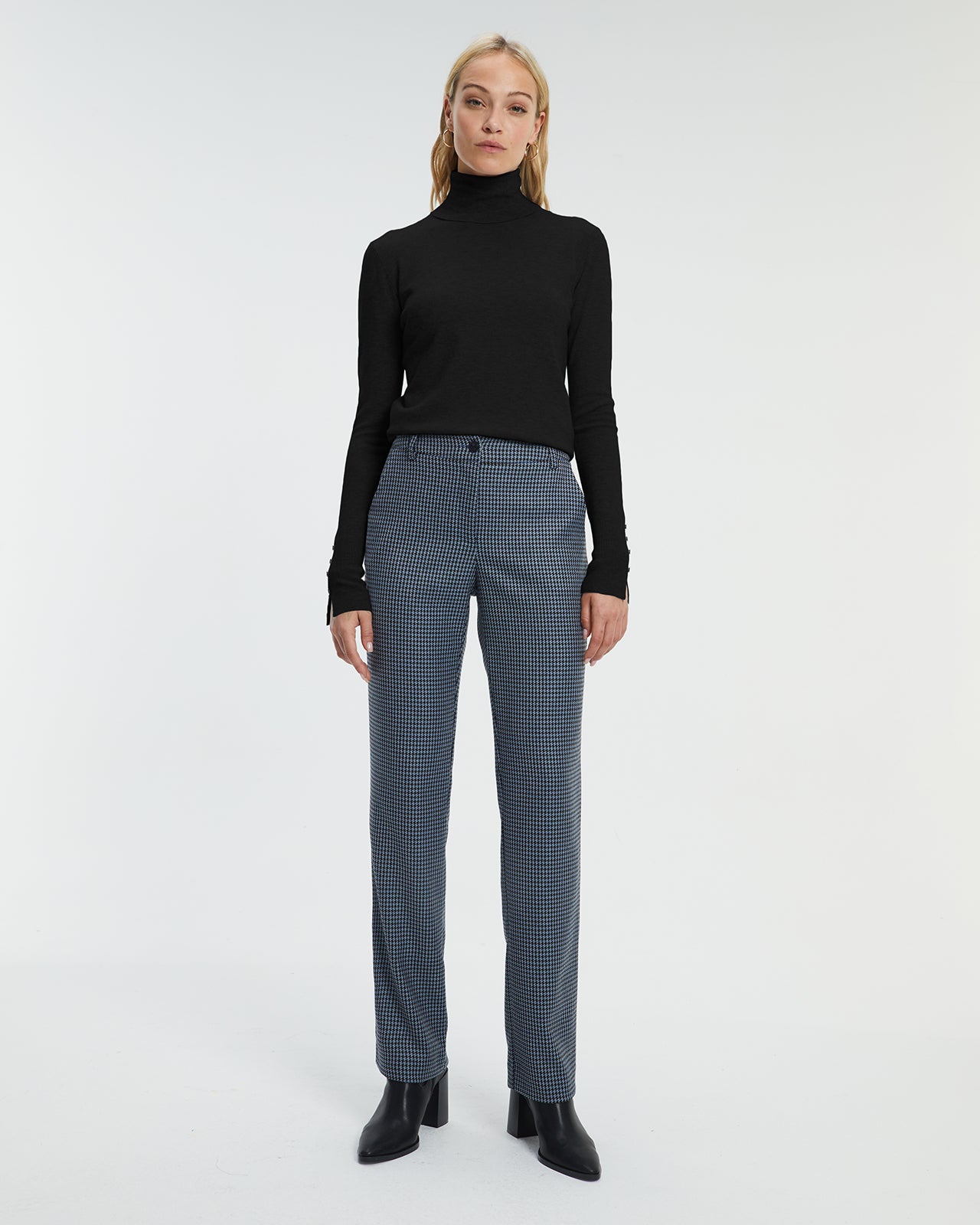 Paz Torras Black Roll Neck Sweater