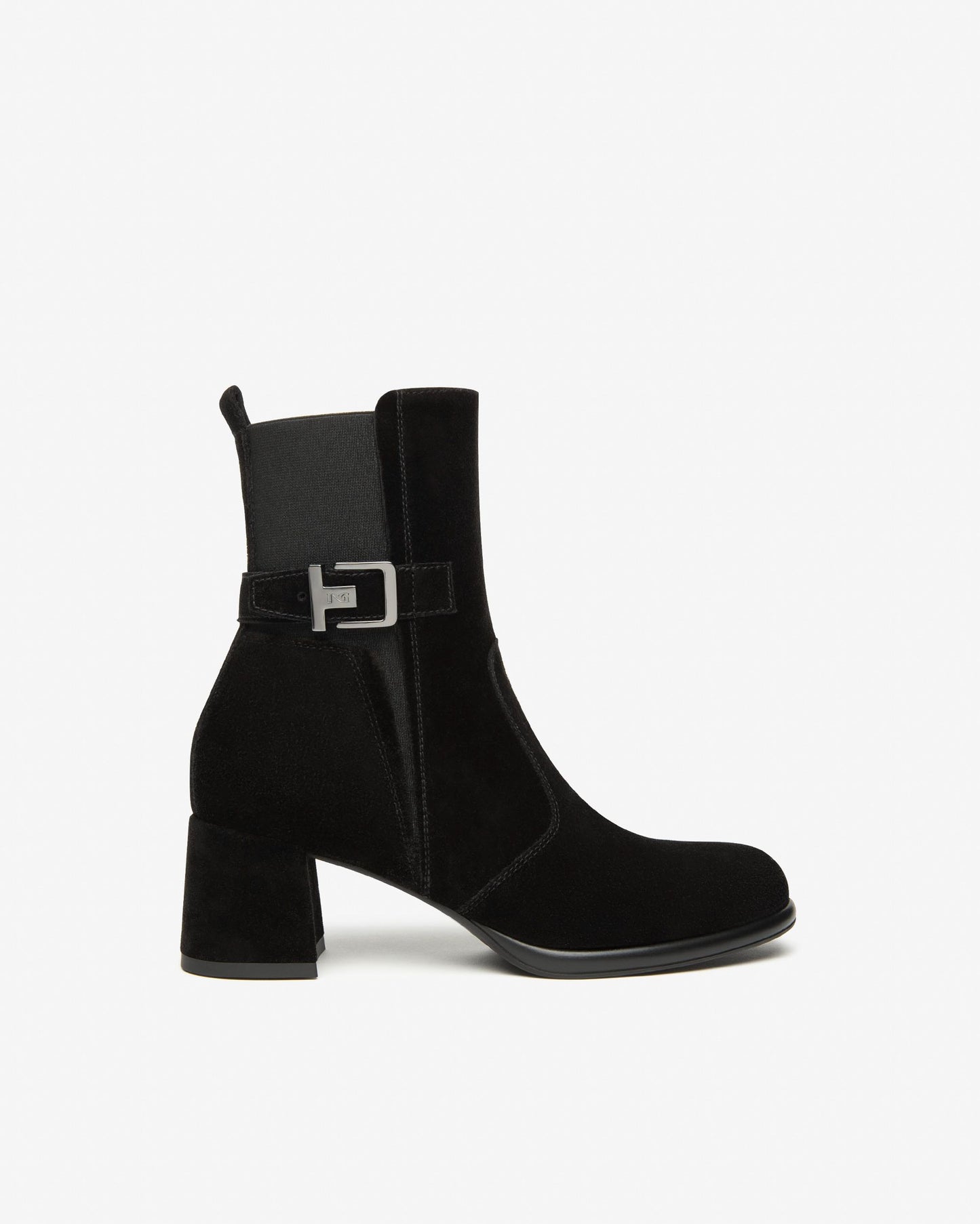Nero Giardini Black Buckle Boot I514310D