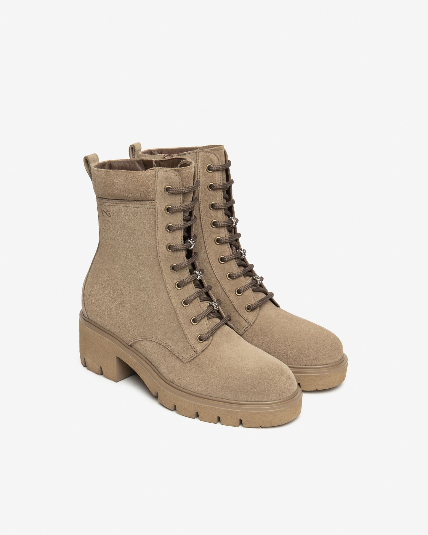 Nero Giardini Taupe Lace Boots I514812D