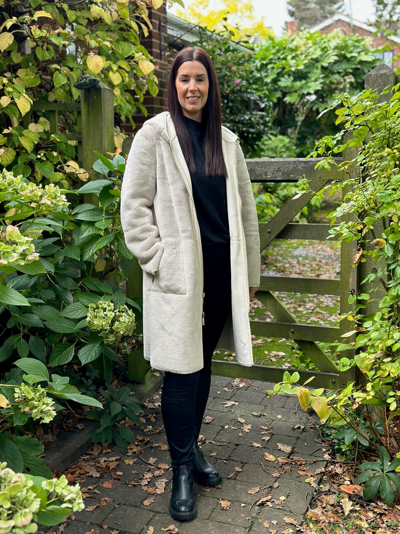 Reversible hooded coat sales