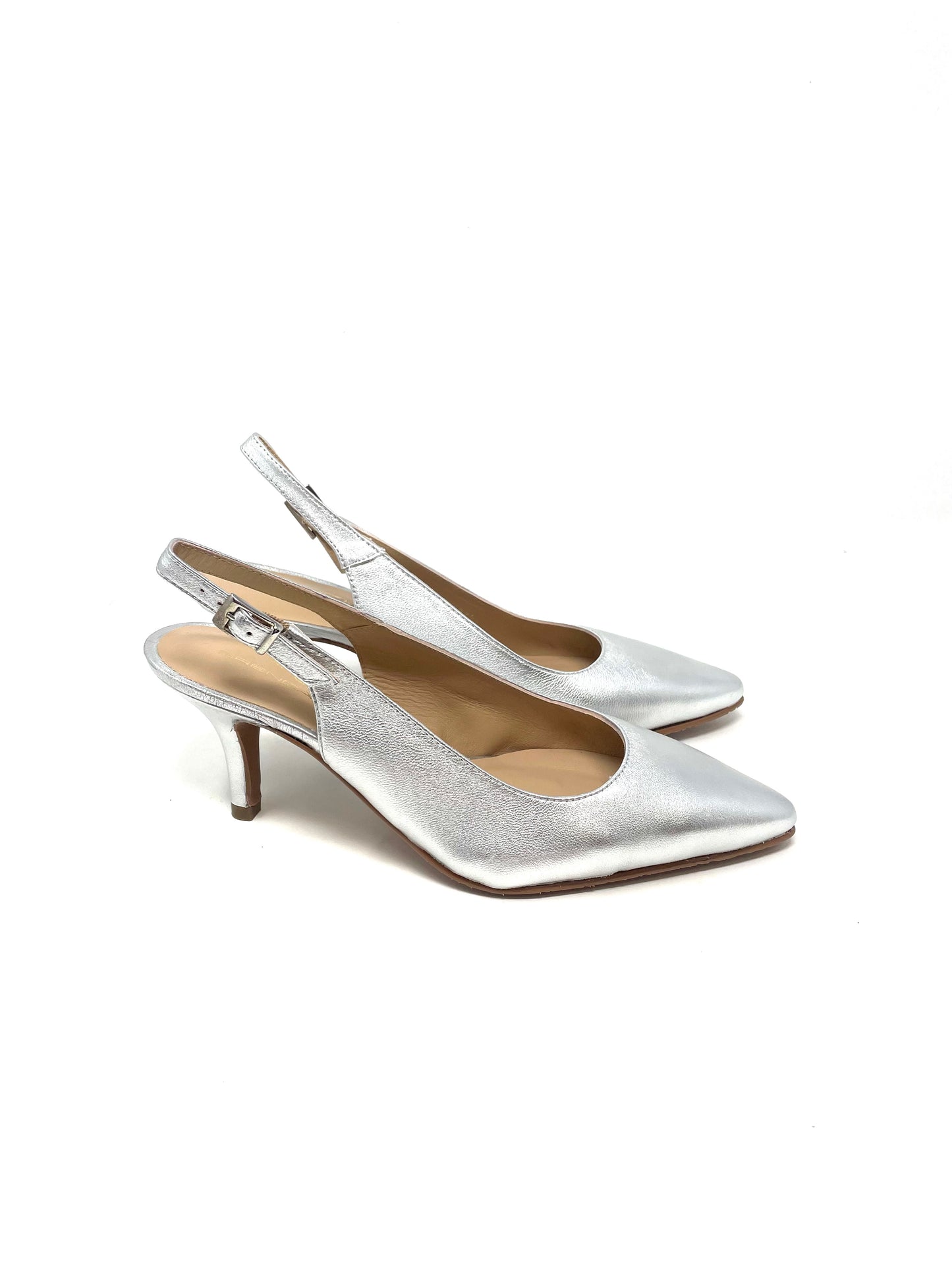 Brenda Zaro Silver Metallic Court Shoes