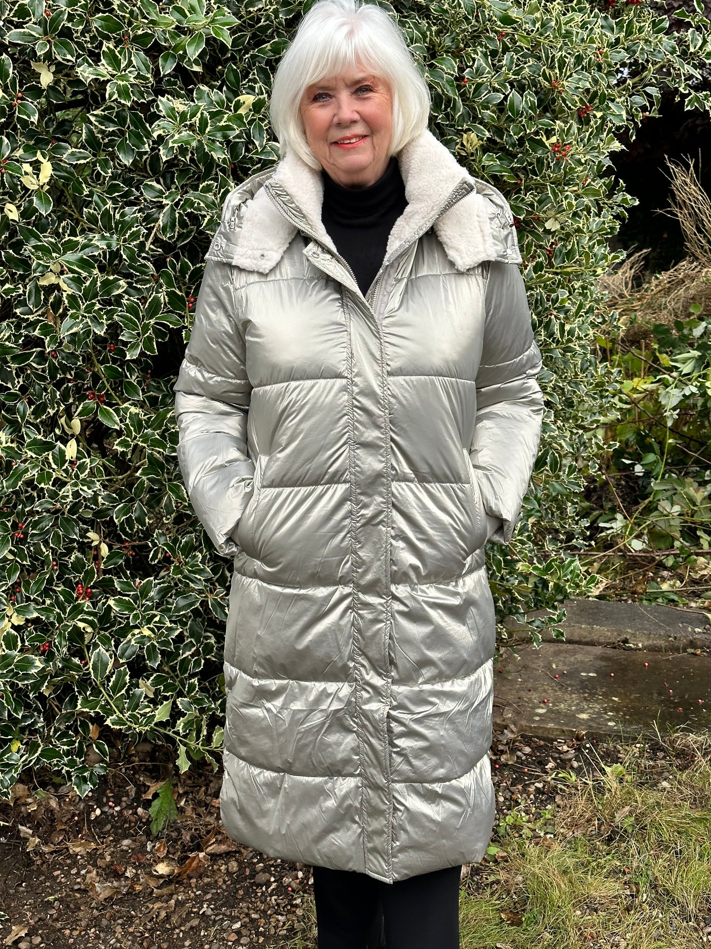 Rino & Pelle Longline Metallic Coat