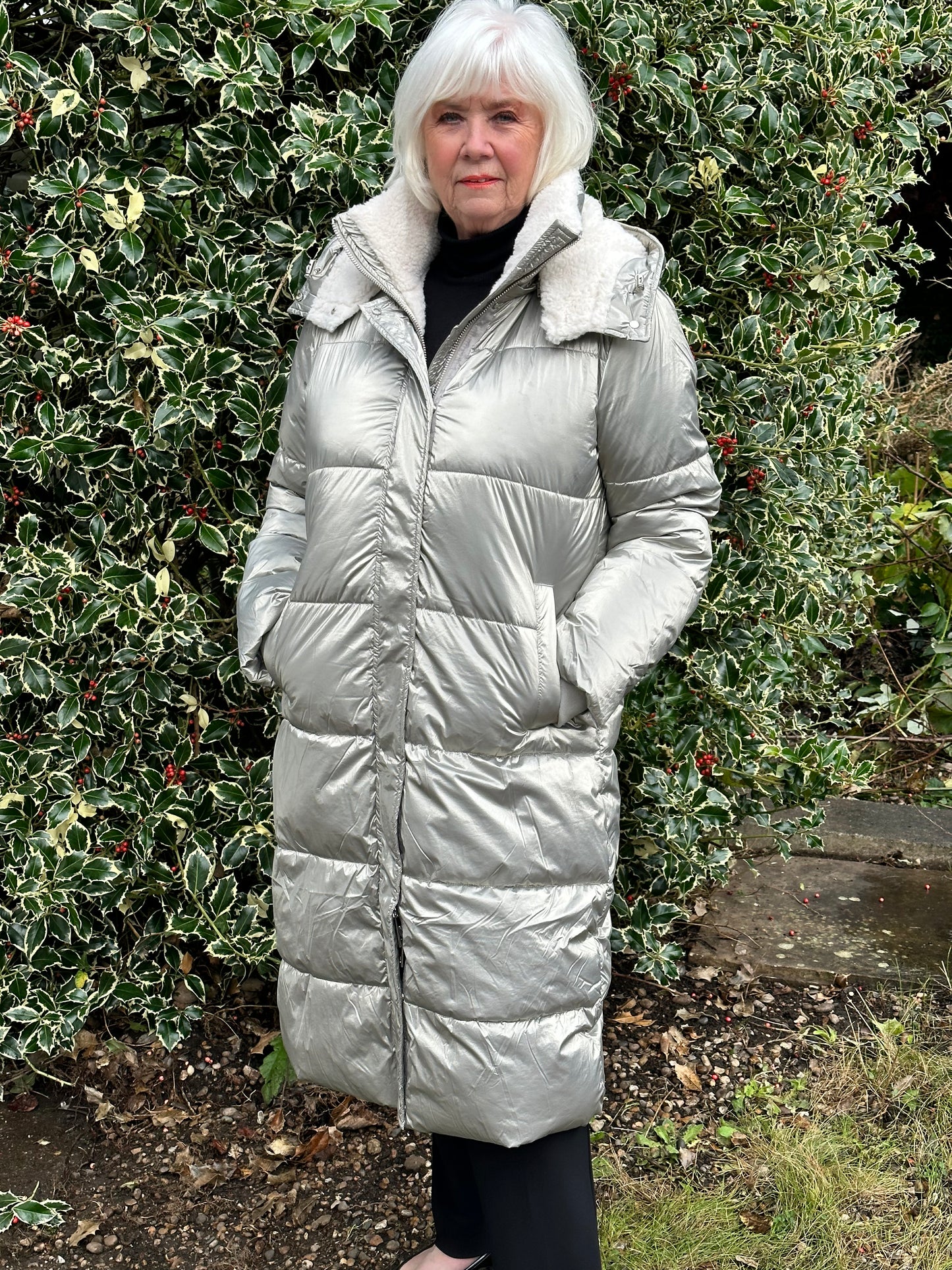 Rino & Pelle Longline Metallic Coat