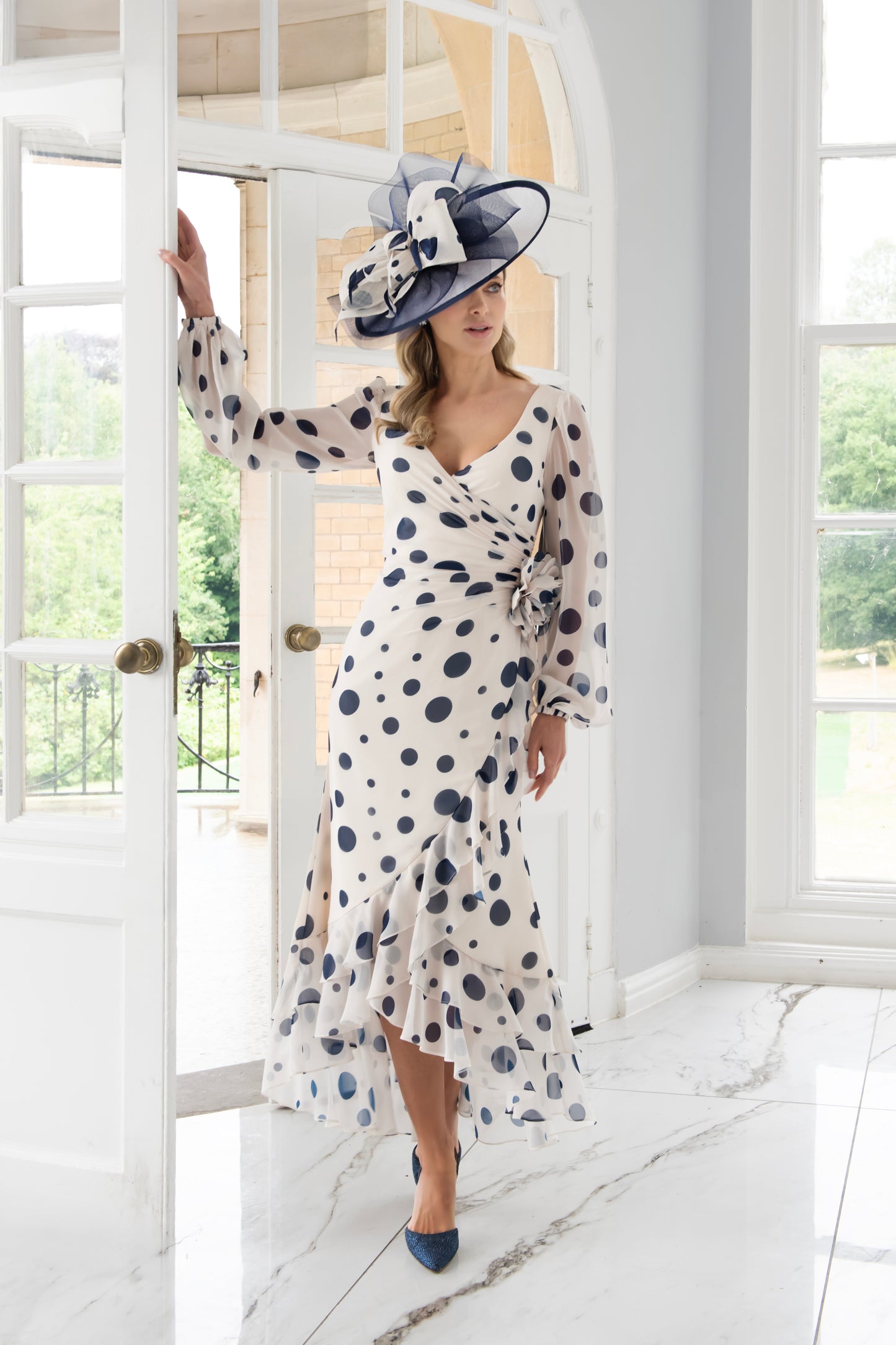 Irresistible Ruched Spot Dress IR8838TJ
