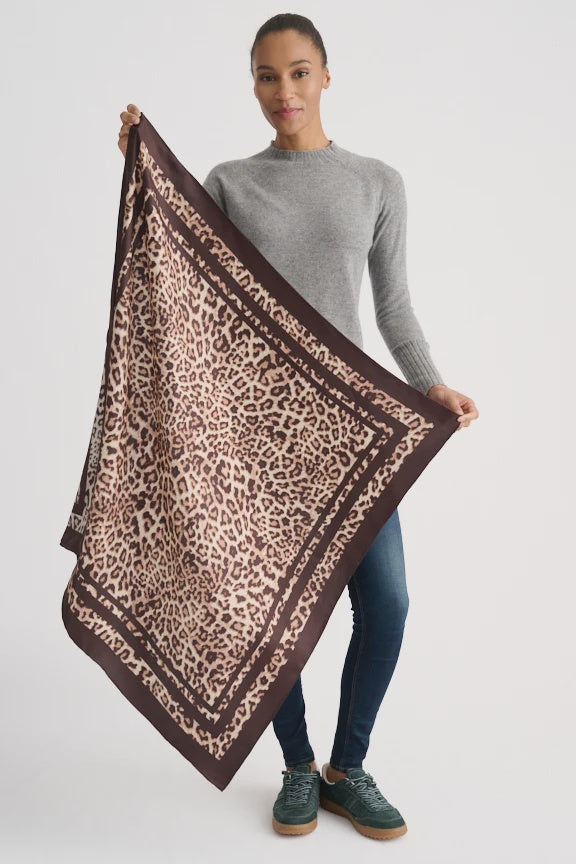 Kinross Leopard Print Scarf LFAS6-326