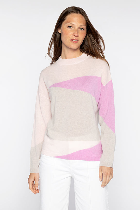 Kinross Shell Multi Waves Crew Sweater LRSC4-131
