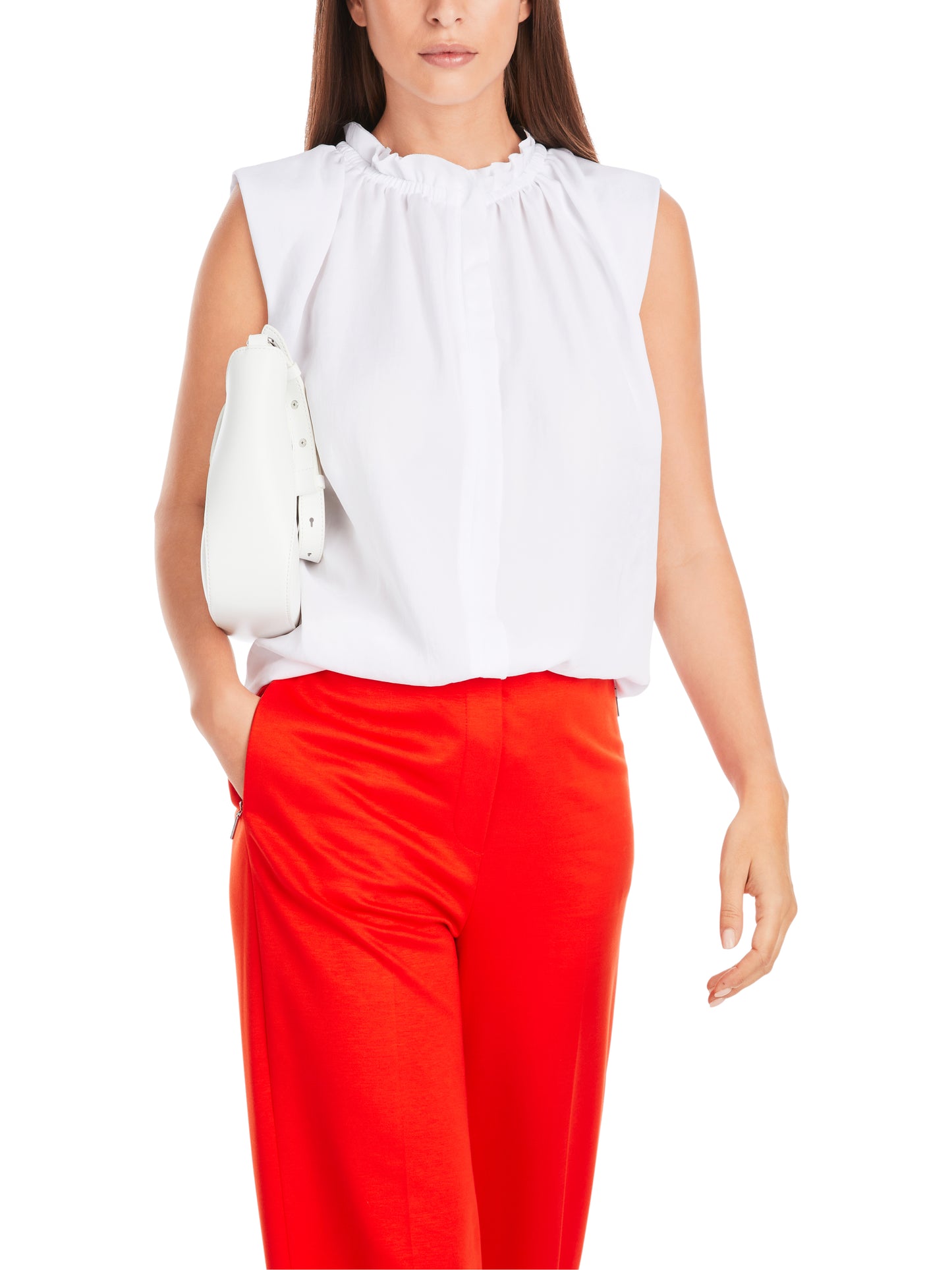 Marc Cain Additions White Sleeveless Top YA6105W39
