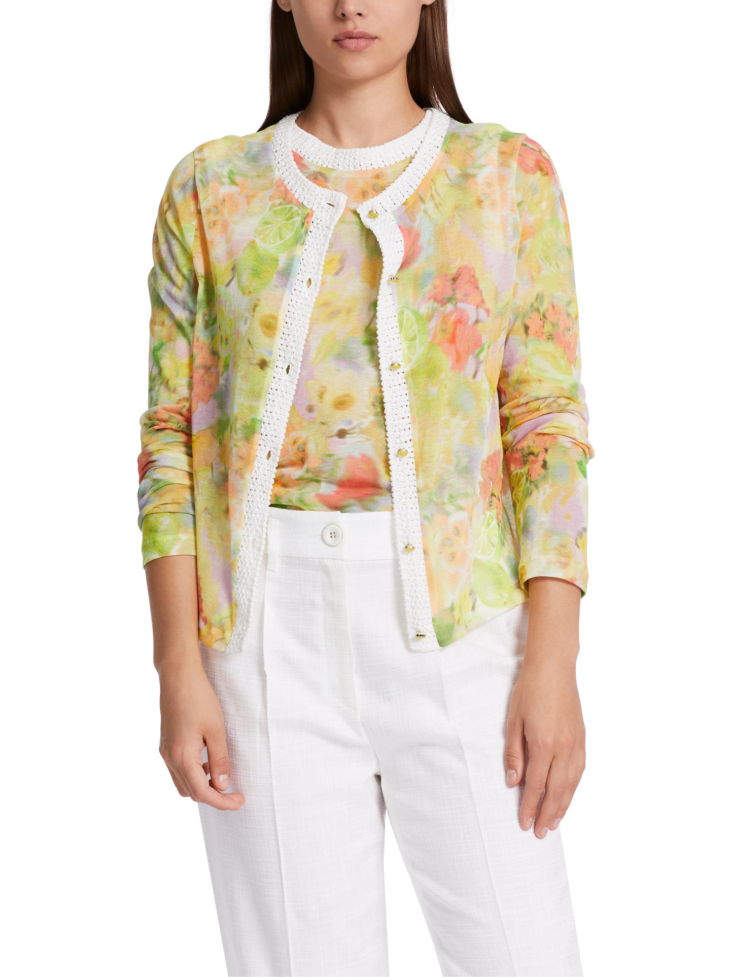 Marc Cain Collection  WC3916M34  floral print cardigan