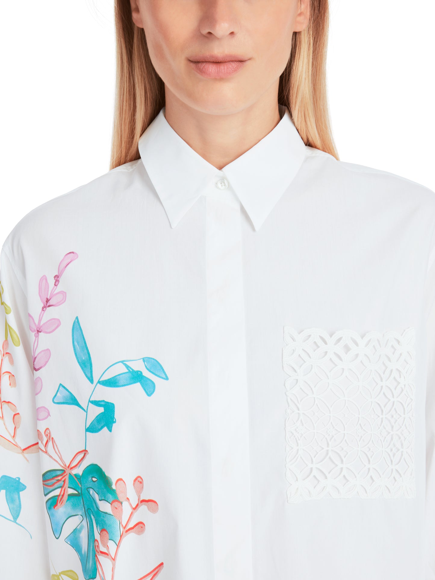 Marc Cain Collection White Cotton Shirt YC5134W94