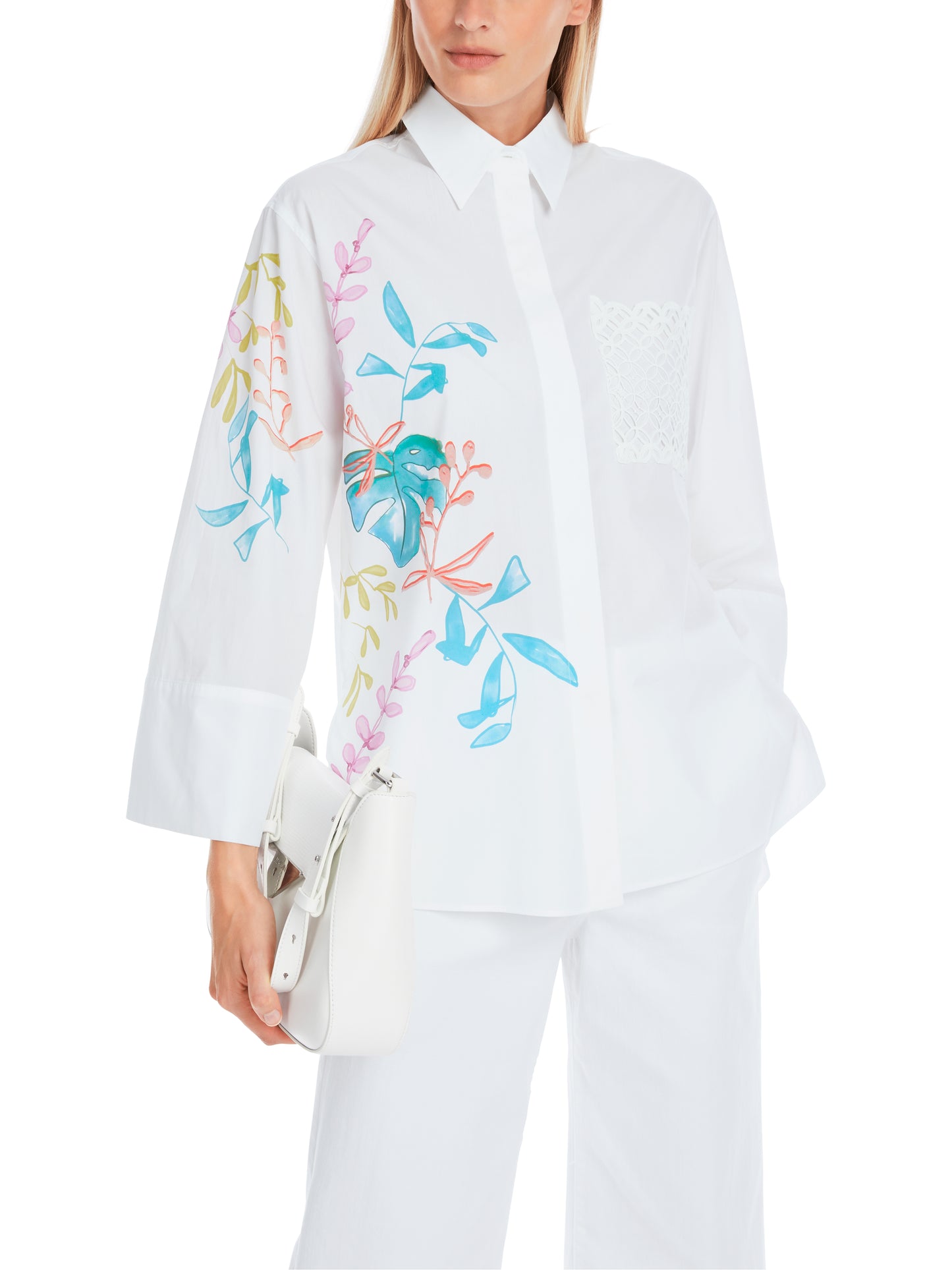 Marc Cain Collection White Cotton Shirt YC5134W94