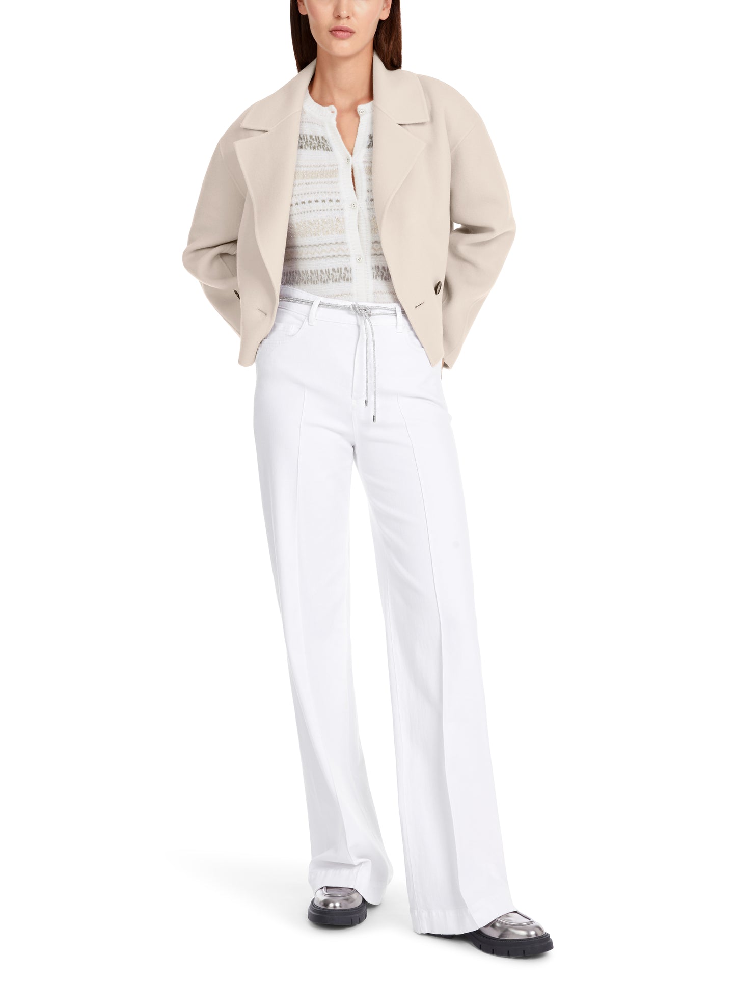 Marc Cain Collections White Wide Leg Jeans YC8213D81