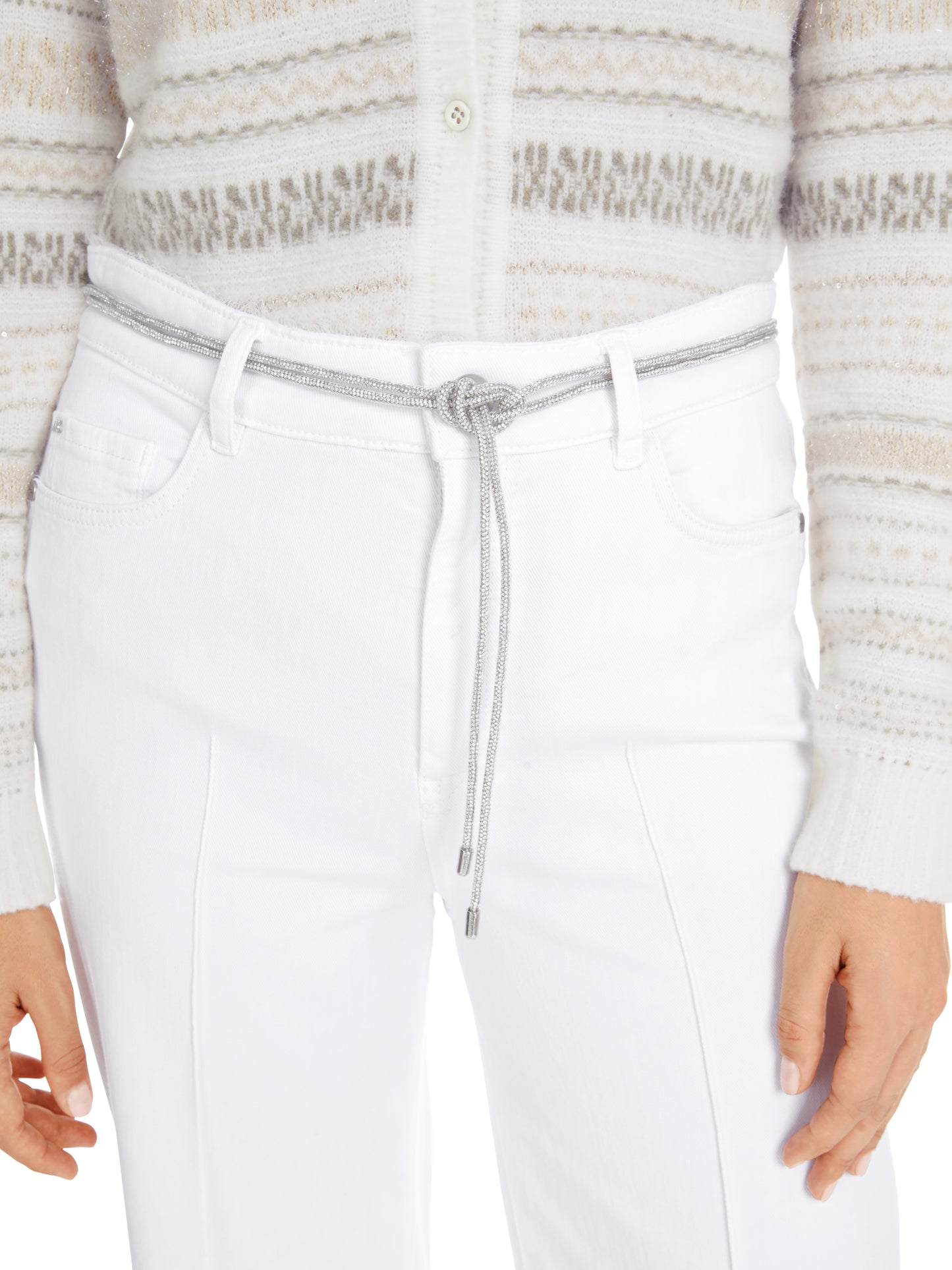 Marc Cain Collections White Wide Leg Jeans YC8213D81