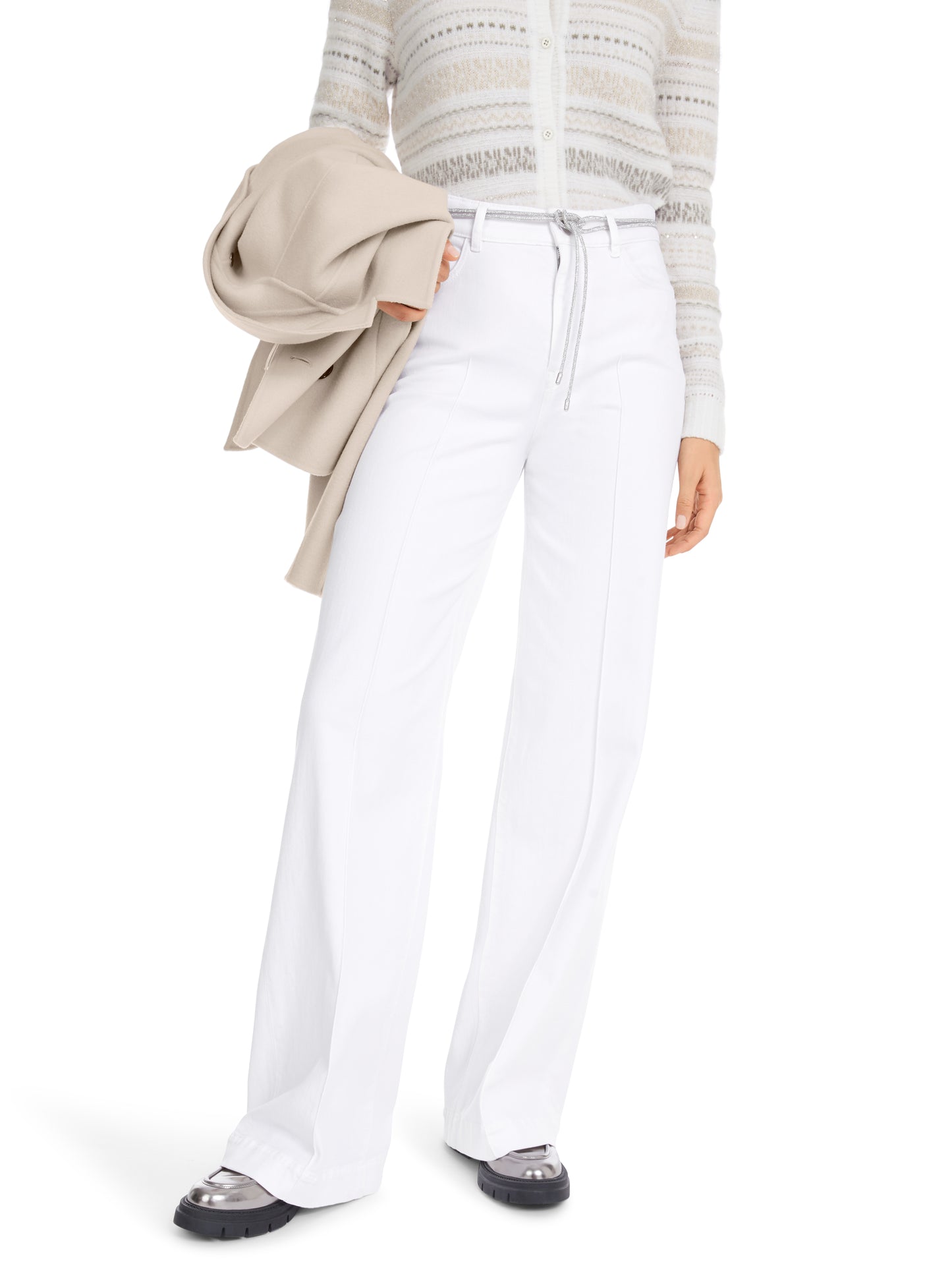 Marc Cain Collections White Wide Leg Jeans YC8213D81