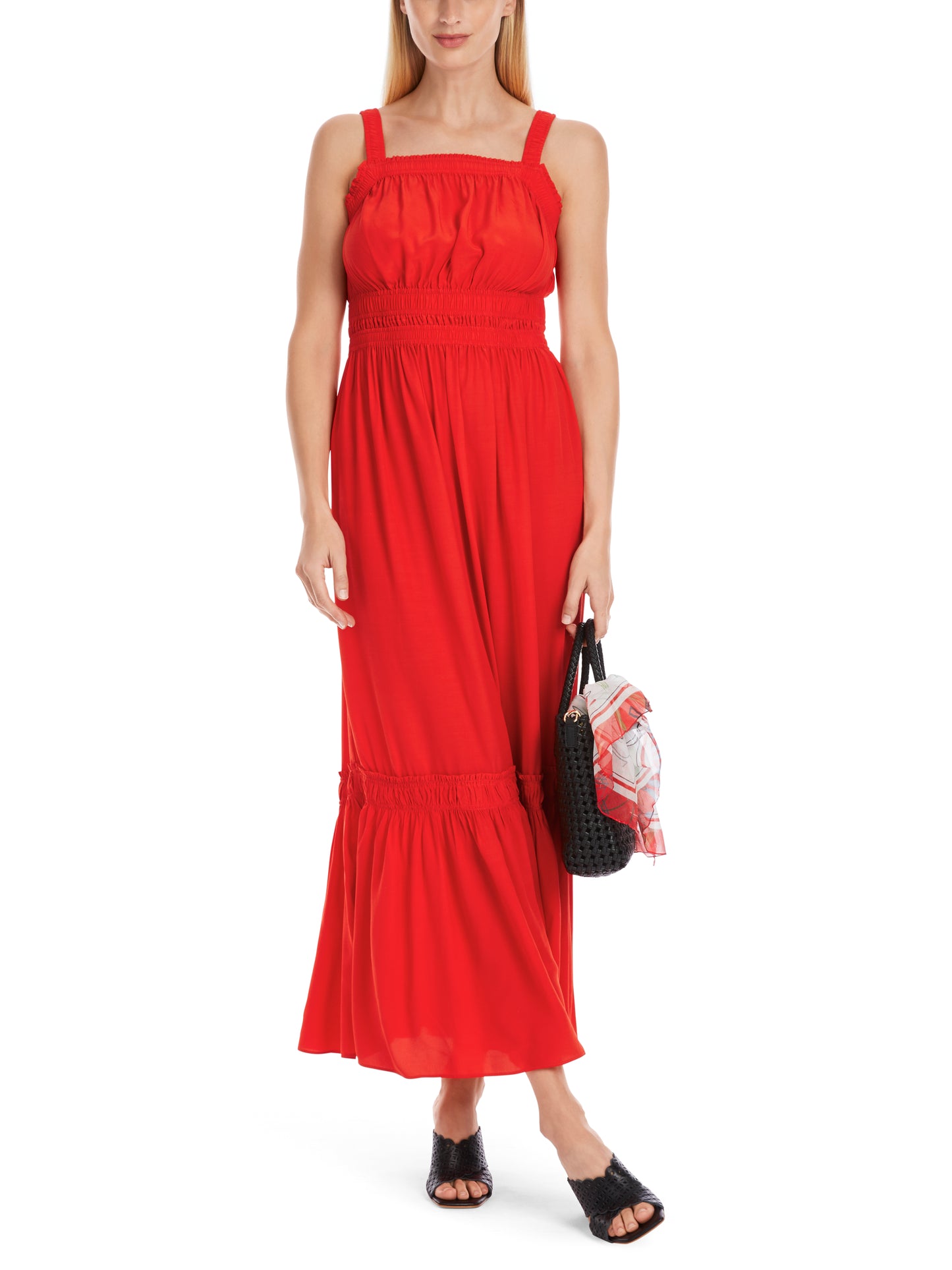 Marc Cain Collection Red Long Sun Dress YC2147W89