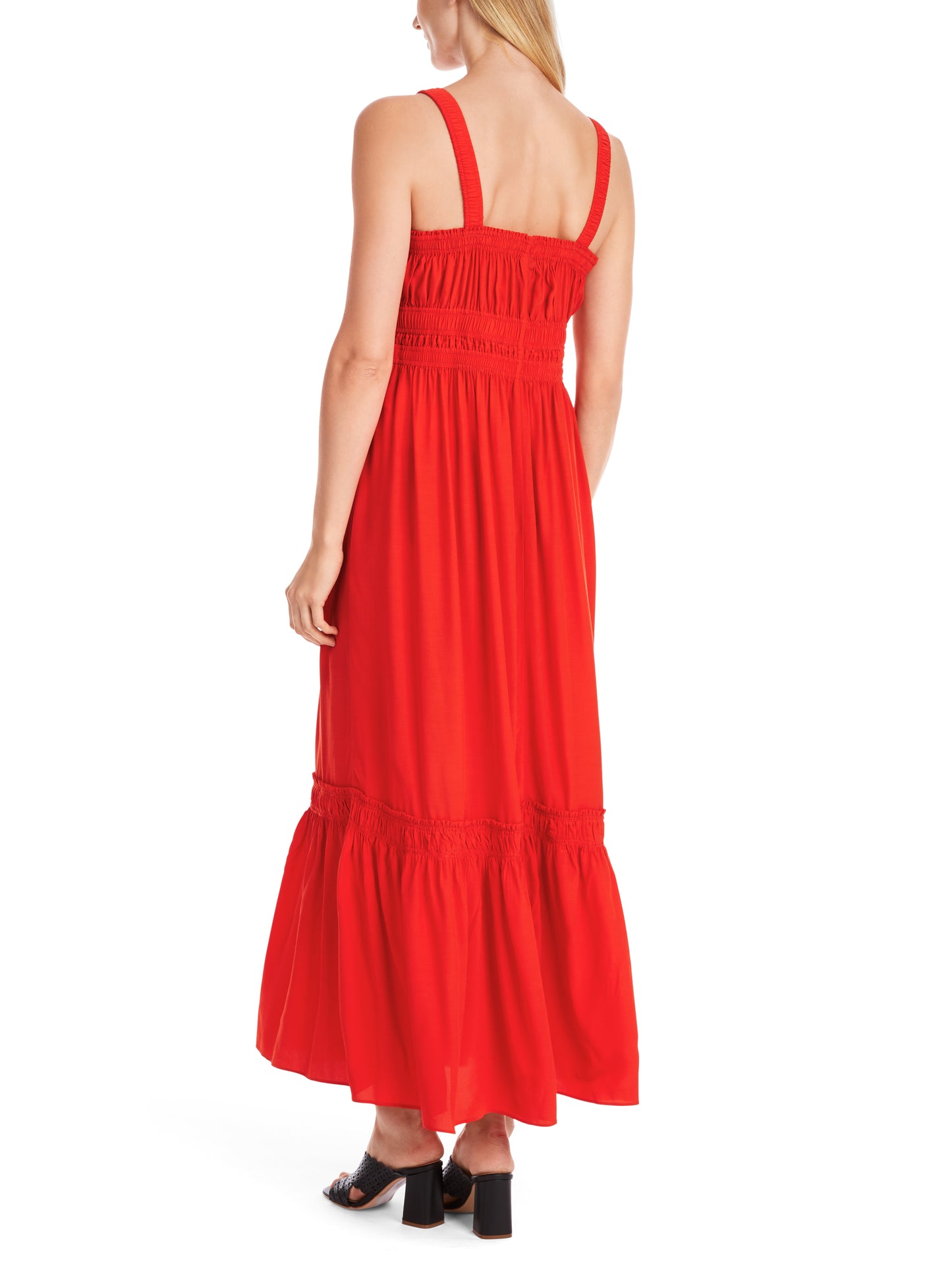 Marc Cain Collection Red Long Sun Dress YC2147W89