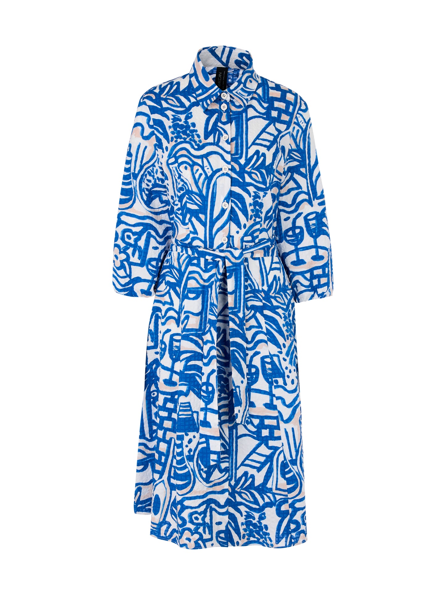 Marc Cain Collections Royal/White Print Dress YC2137W68