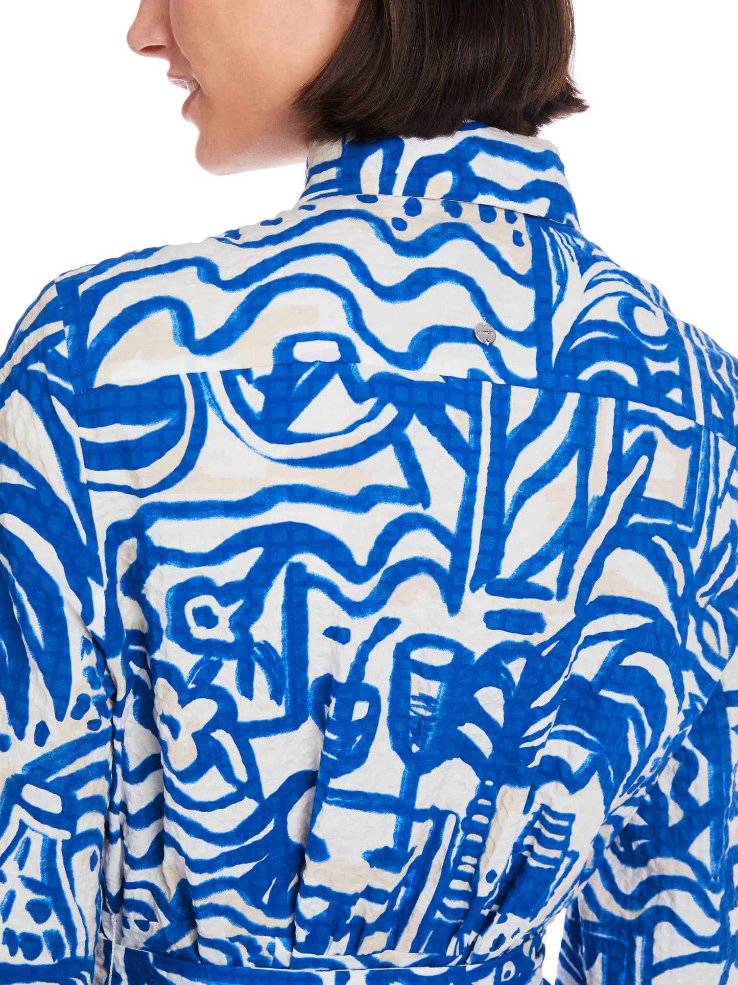 Marc Cain Collections Royal/White Print Dress YC2137W68