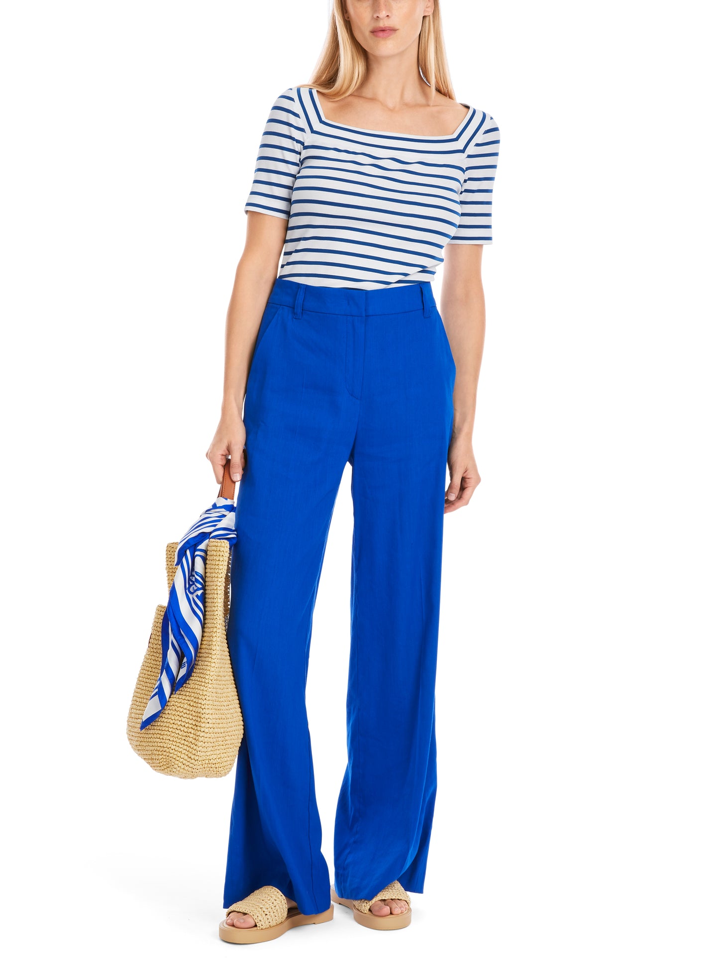 Marc Cain Collections Print Stripe T-Shirt YC4857J16
