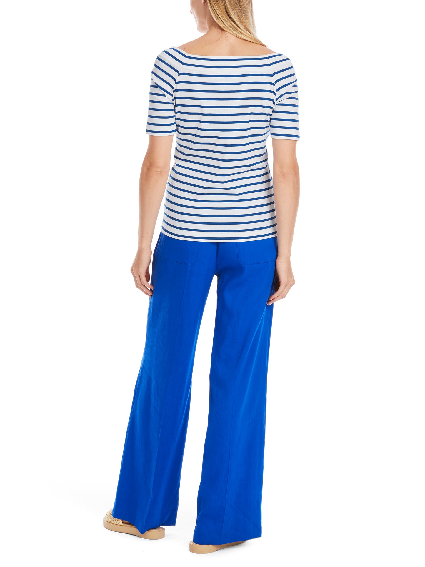 Marc Cain Collections Print Stripe T-Shirt YC4857J16
