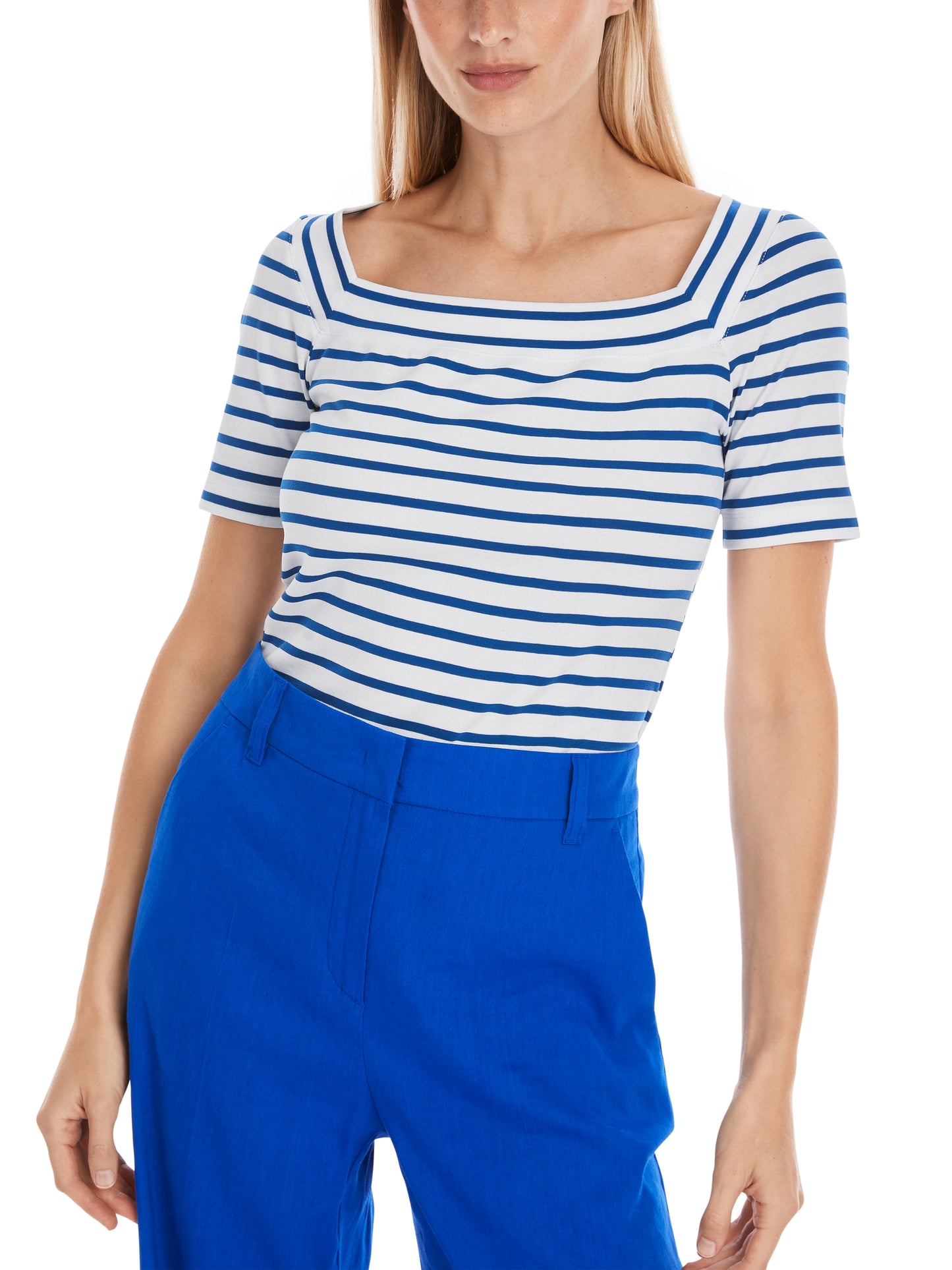 Marc Cain Collections Print Stripe T-Shirt YC4857J16