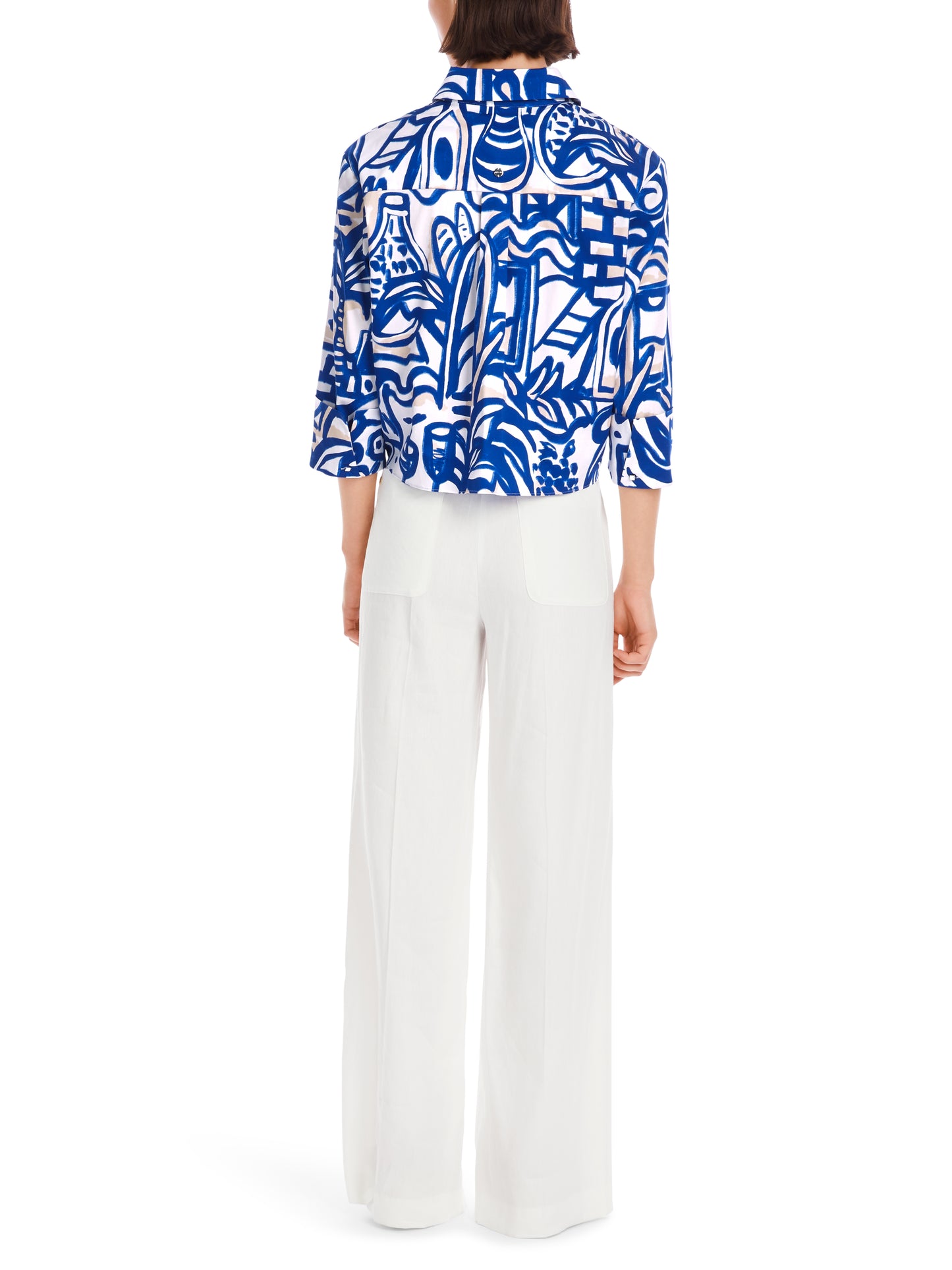 Marc Cain Collections Printed Cotton Blouse YC5138W69