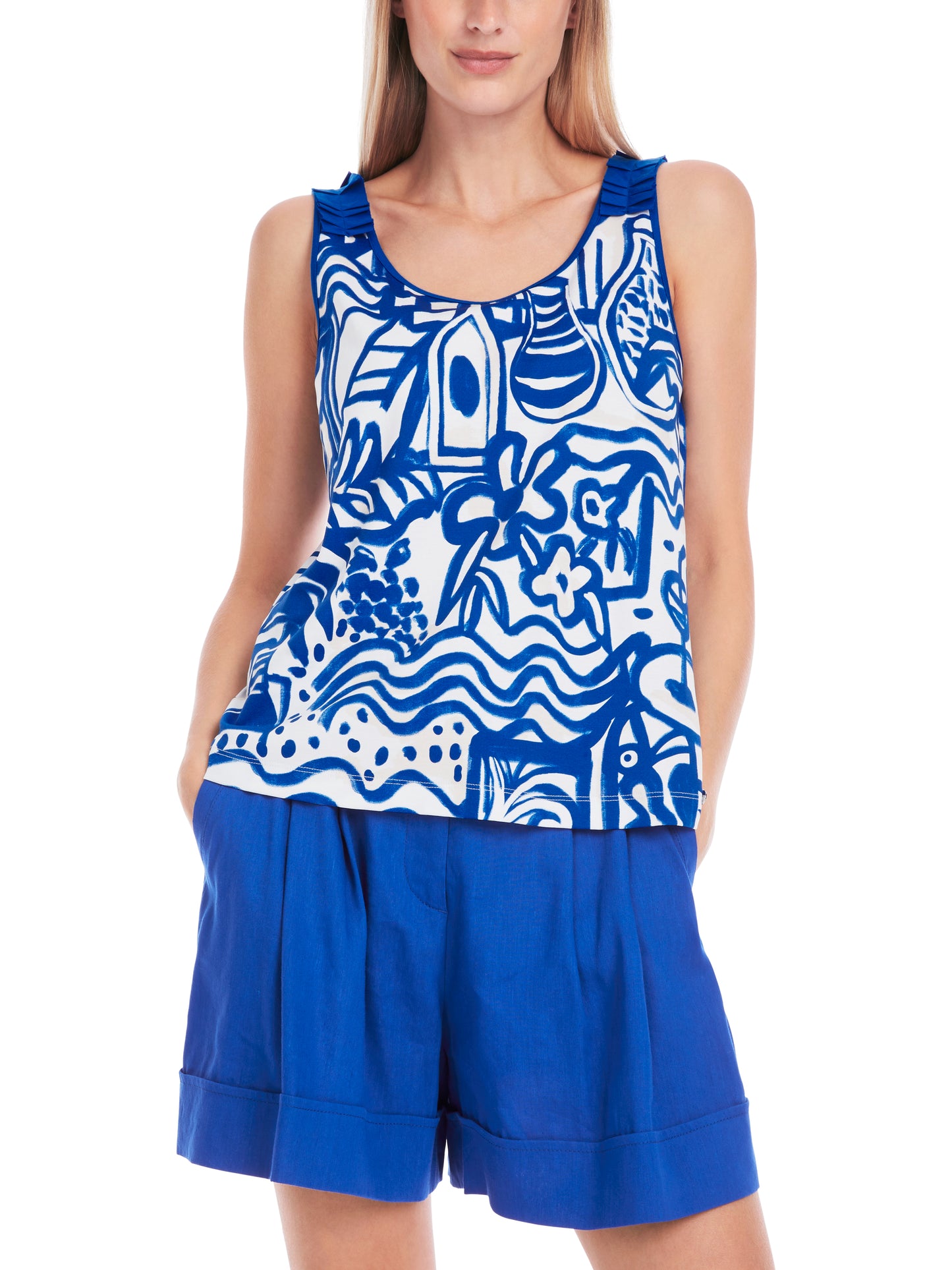 Marc Cain Collections Print Vest Top YC6116J33
