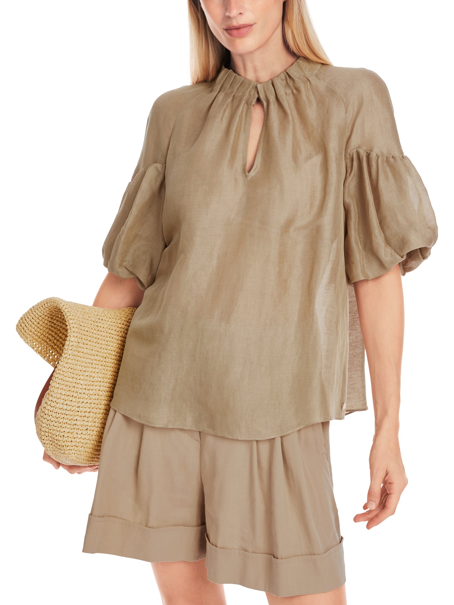 Marc Cain Collections Linen/Silk Blouse YC5142W86