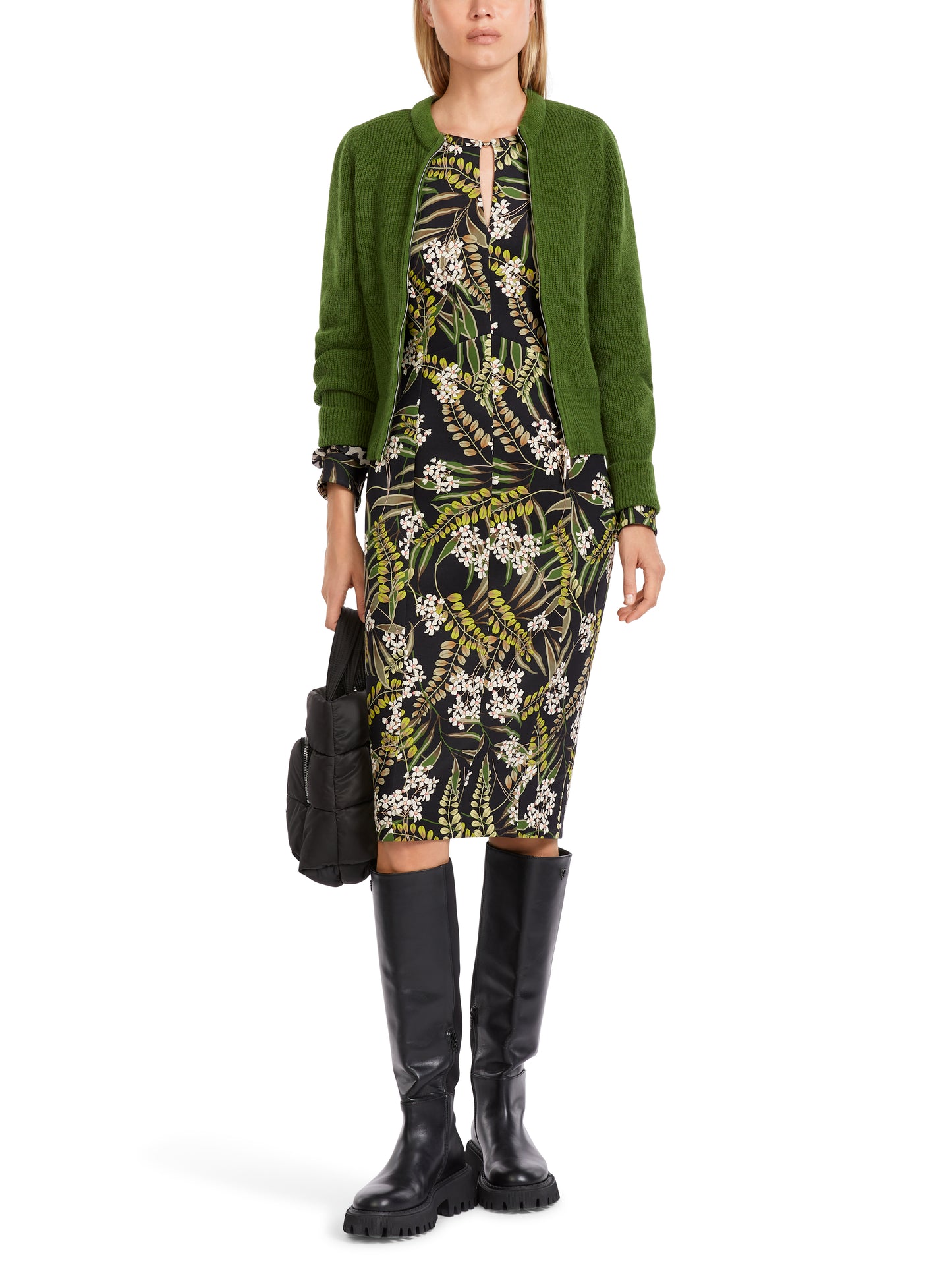 Marc Cain Collections Leaf Print Dress