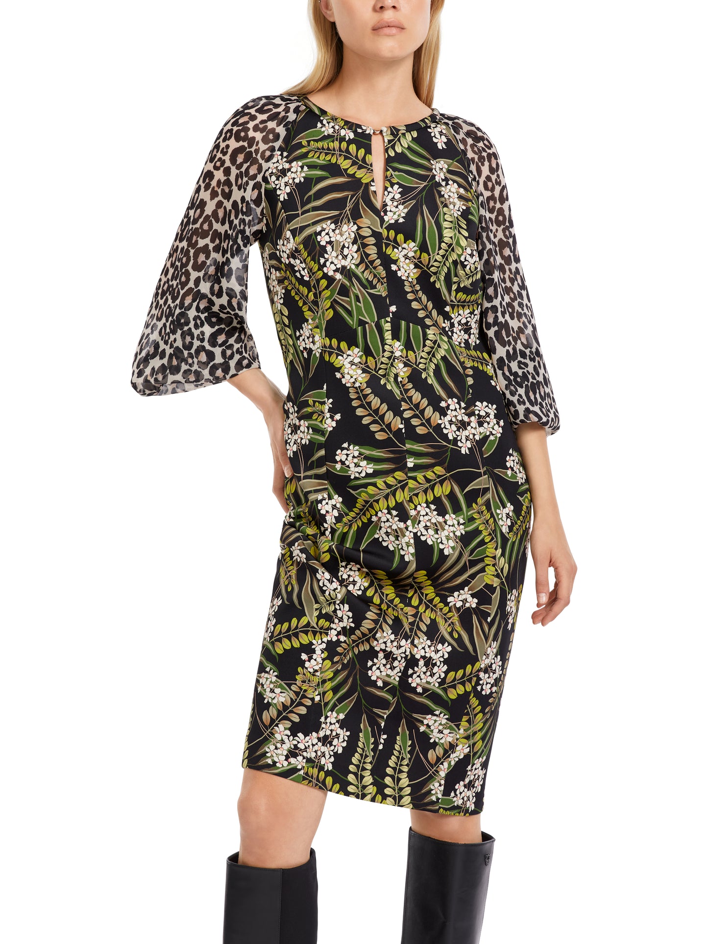 Marc Cain Collections Leaf Print Dress