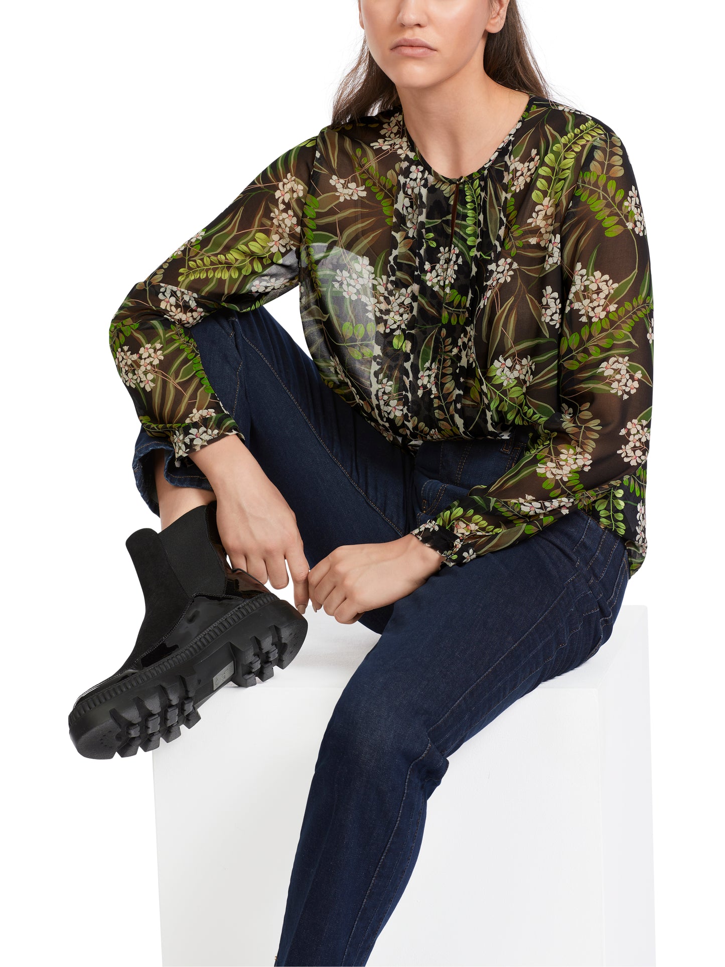 Marc Cain Collections Leaf Print Blouse