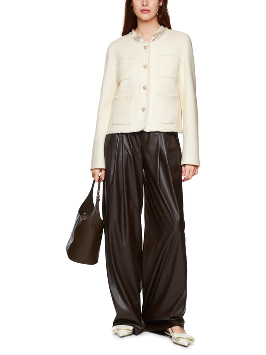 Marc Cain Ecru Wool Jacket ZC1201W33