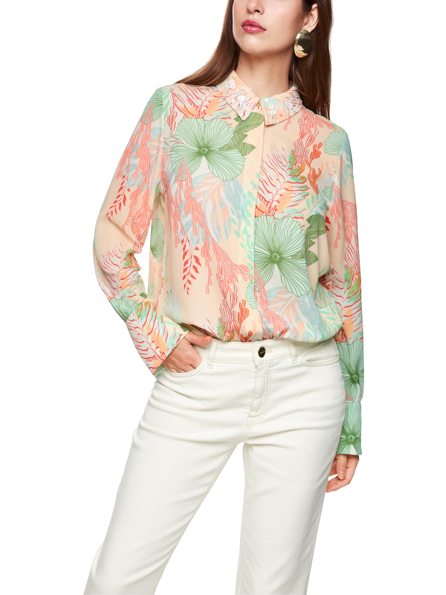 Marc Cain Floral Print Blouse ZC5116W06