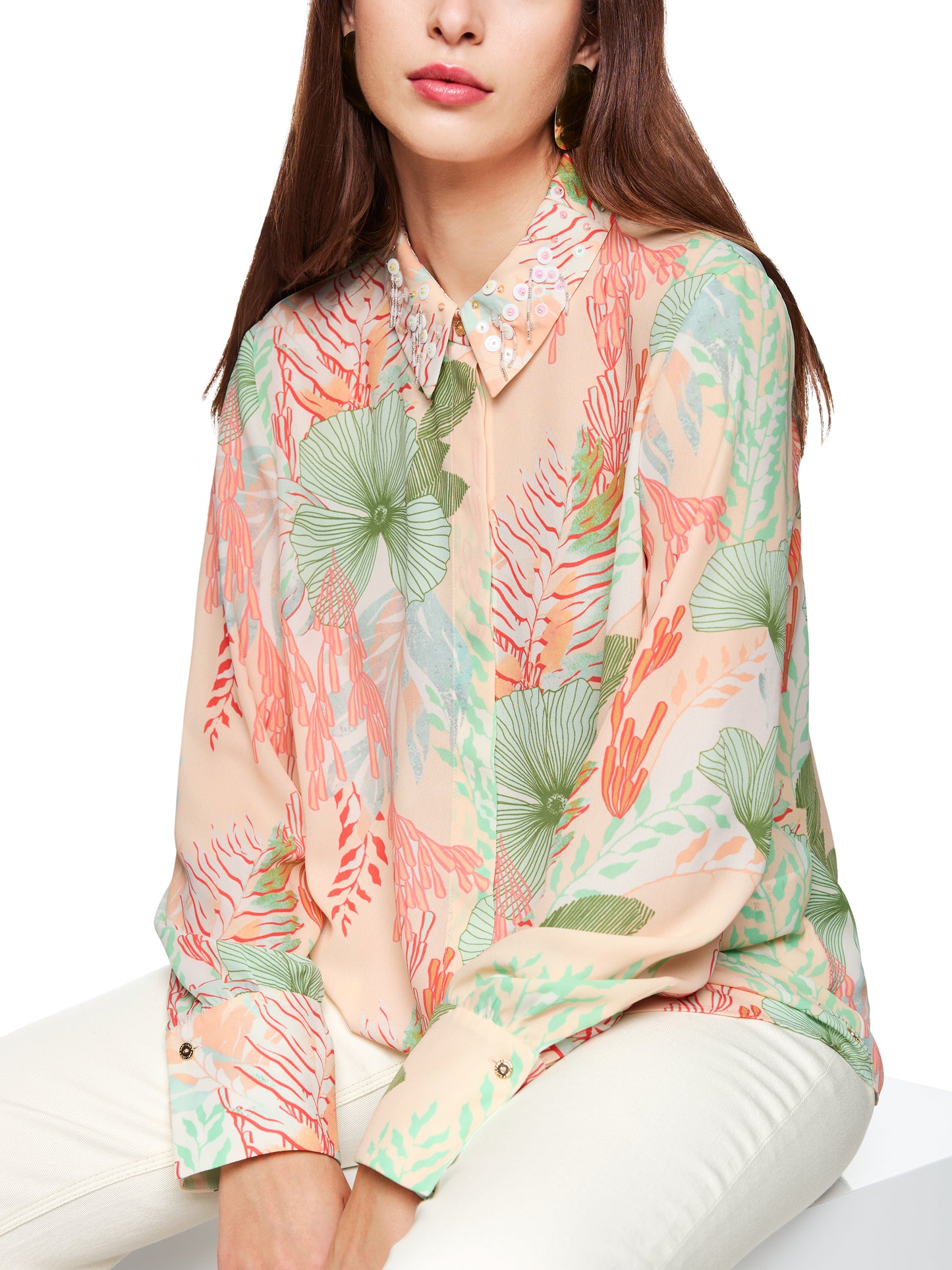 Marc Cain Floral Print Blouse ZC5116W06