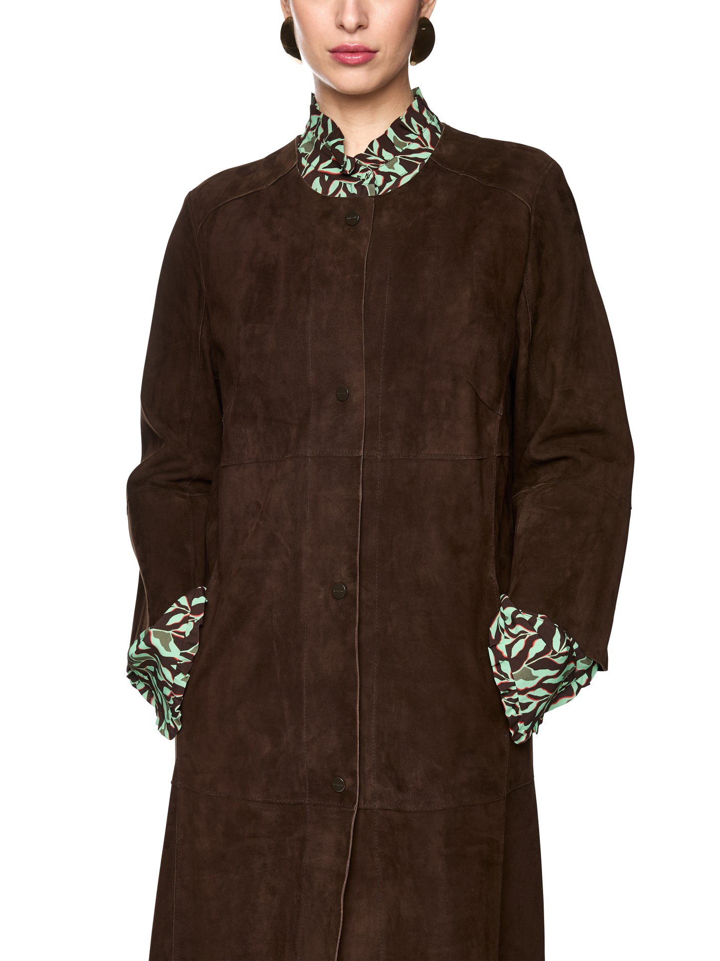 Marc Cain Suede Coat ZC1101L02