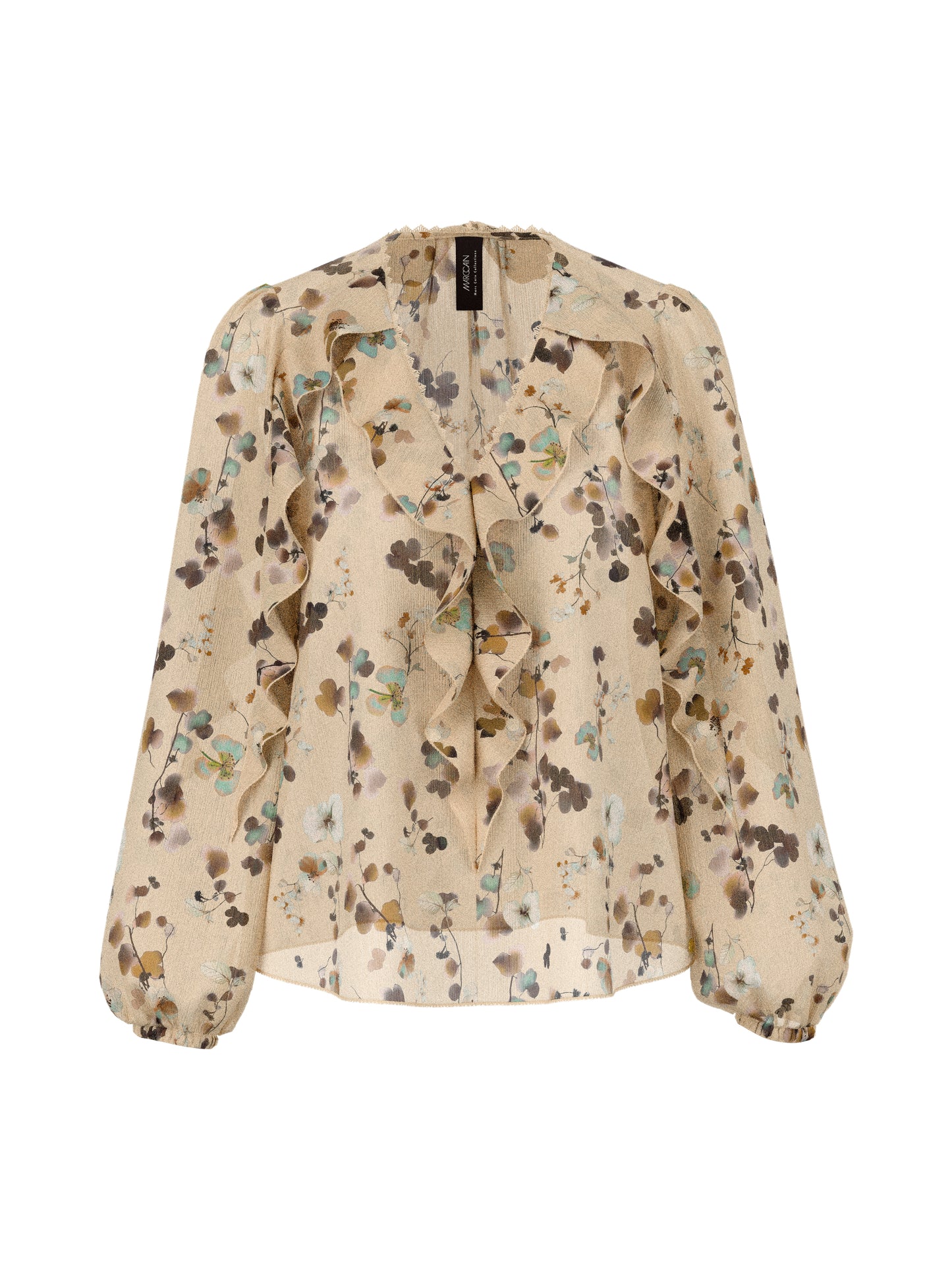 Marc Cain Cream Floral Blouse BC5108W54