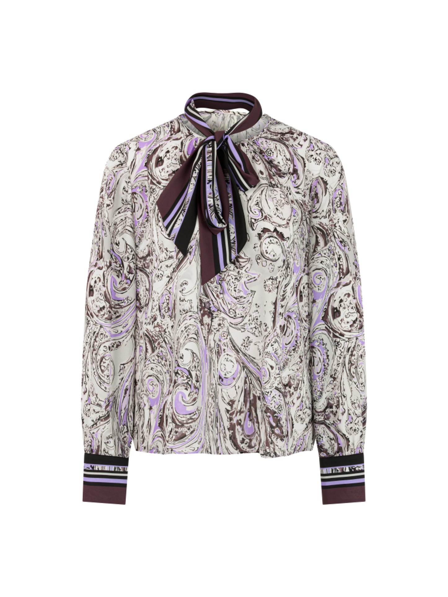 Marc Cain Lilac Print Blouse BC5109W17