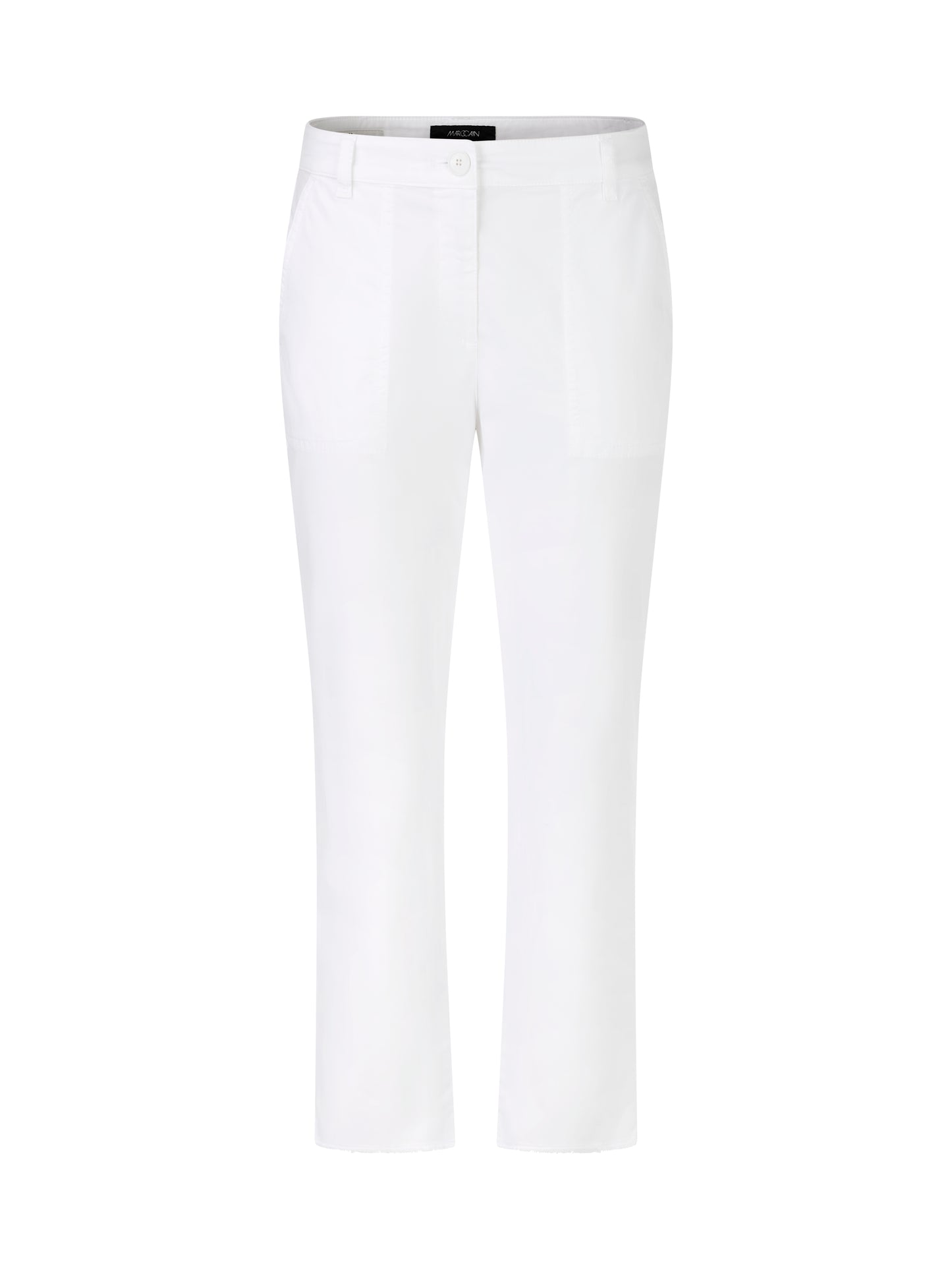 Marc Cain Sports White Cotton Stretch Trousers YS8150W34