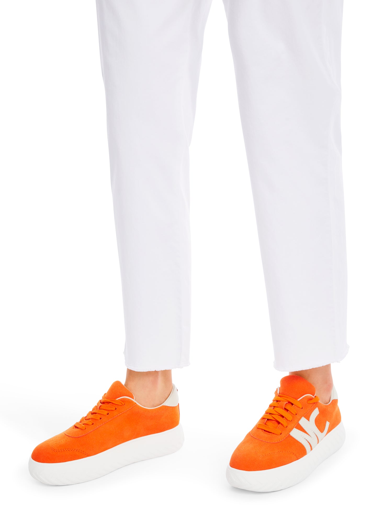 Marc Cain Sports White Cotton Stretch Trousers YS8150W34