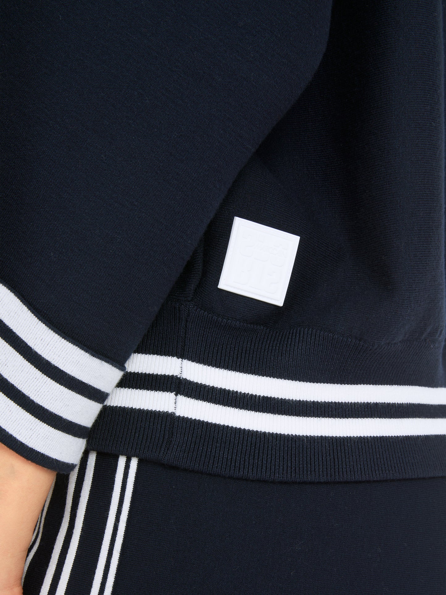 Marc Cain Sport Hooded Stripe Edge Cardigan YS3905M57