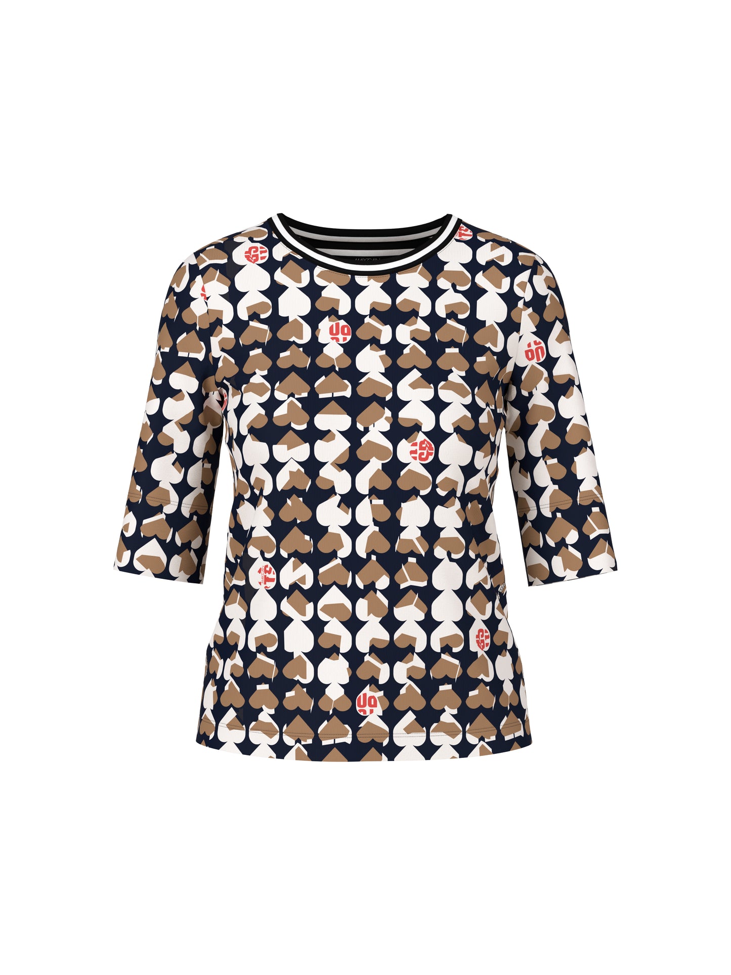 Marc Cain Sport Heart Print Jersey Top YS4838J07