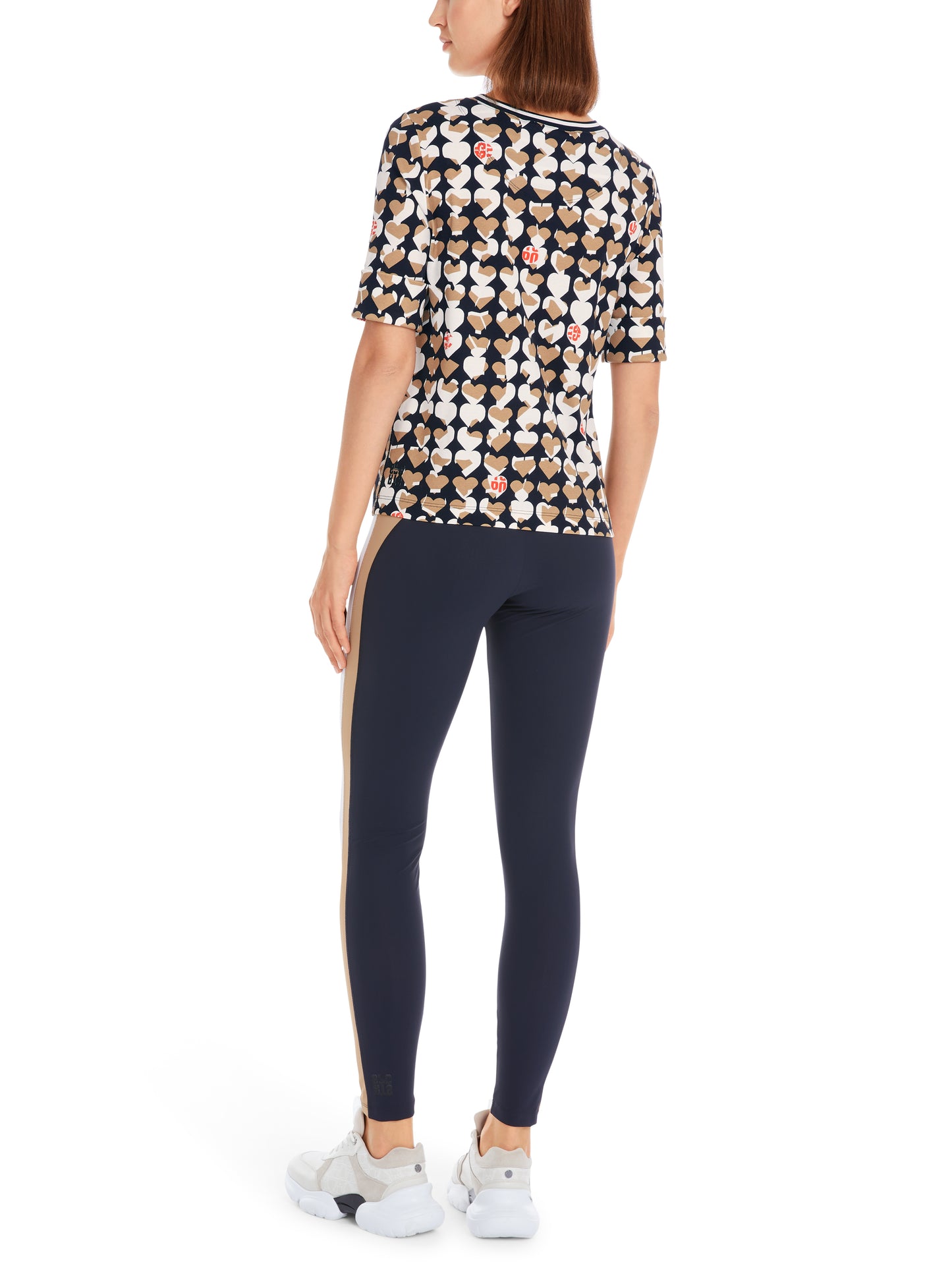 Marc Cain Sport Heart Print Jersey Top YS4838J07