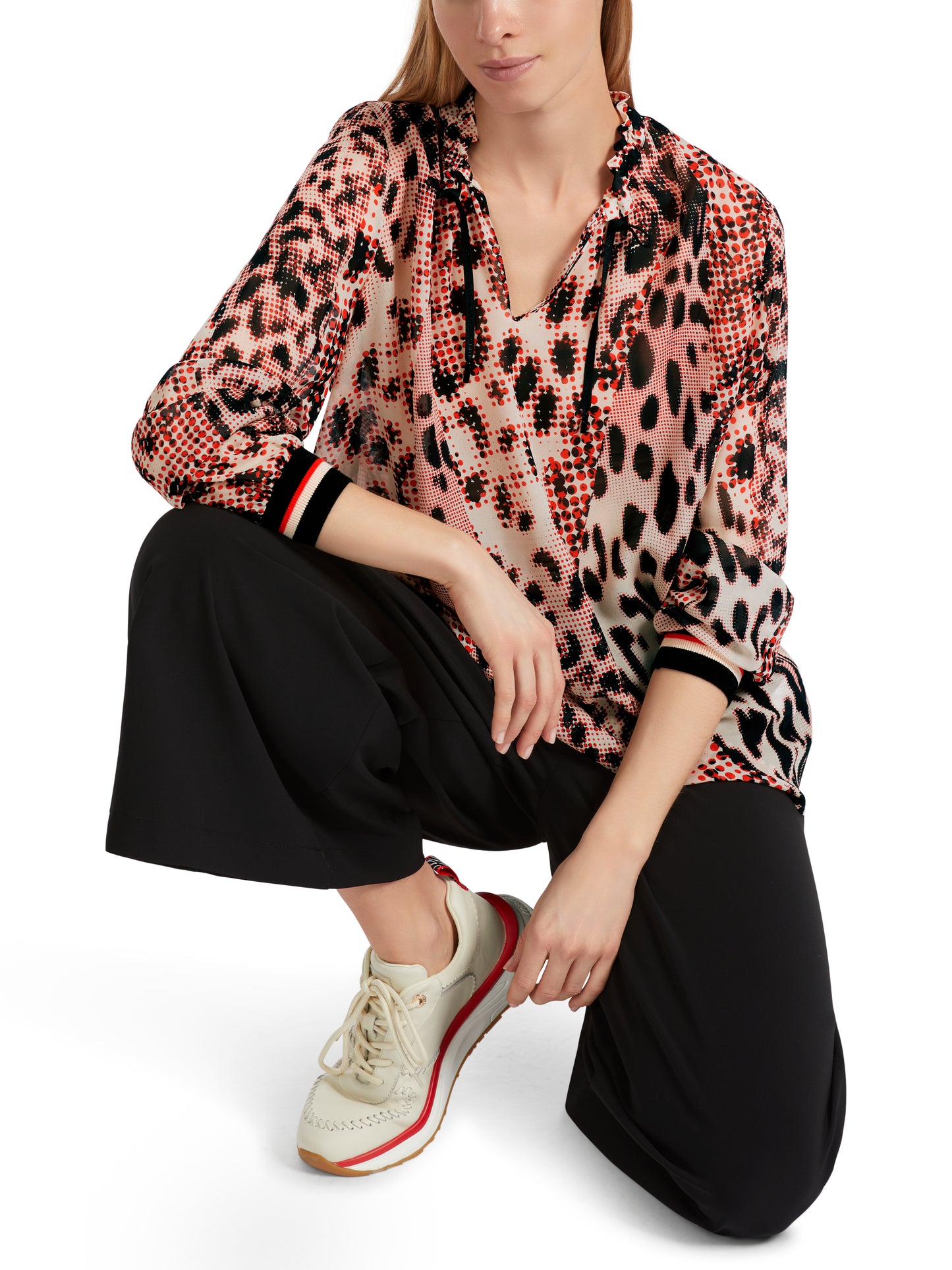 Marc Cain Sports Animal Print Blouse