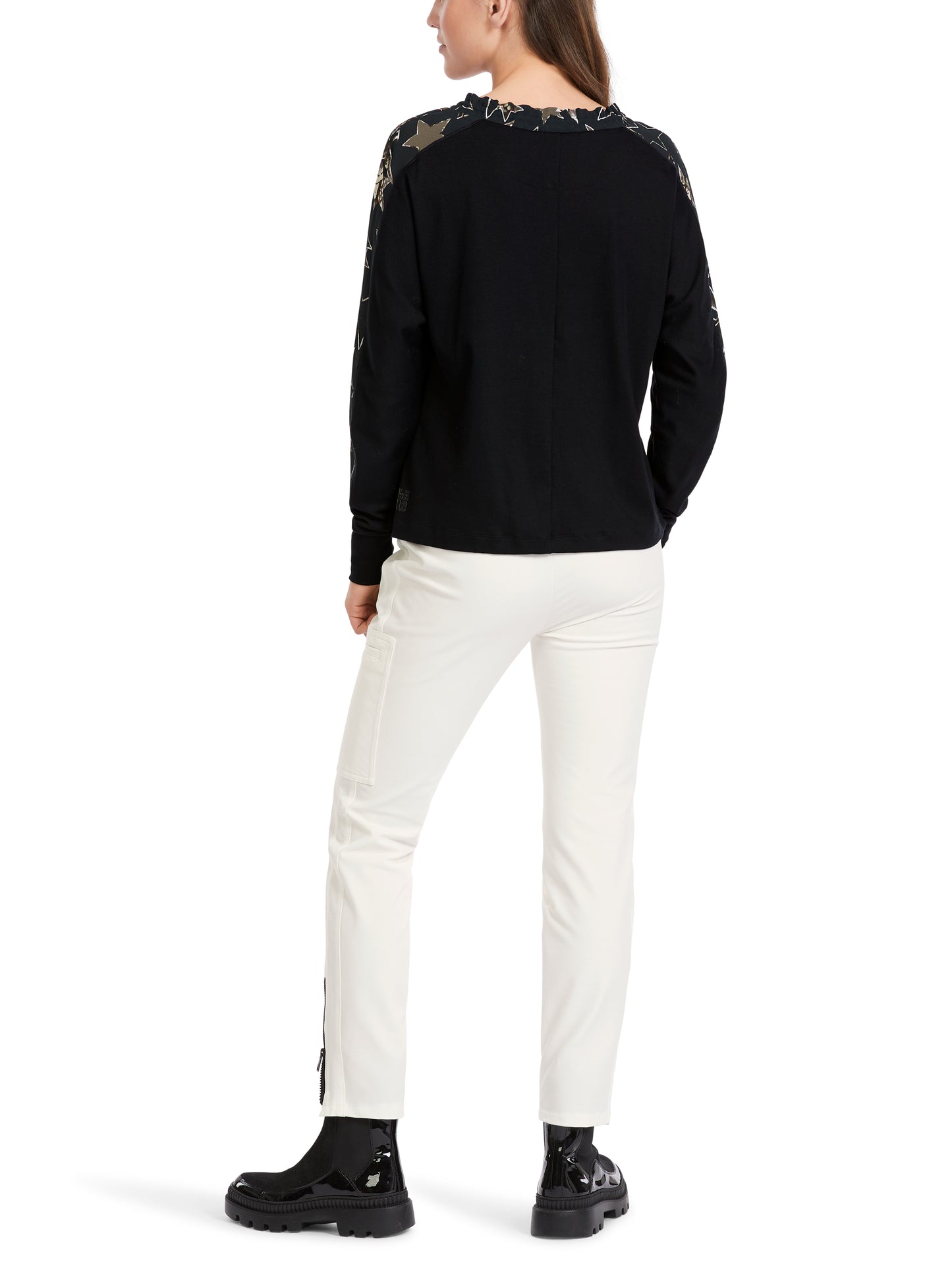 Marc Cain Sports Star Print Tie Neck Top