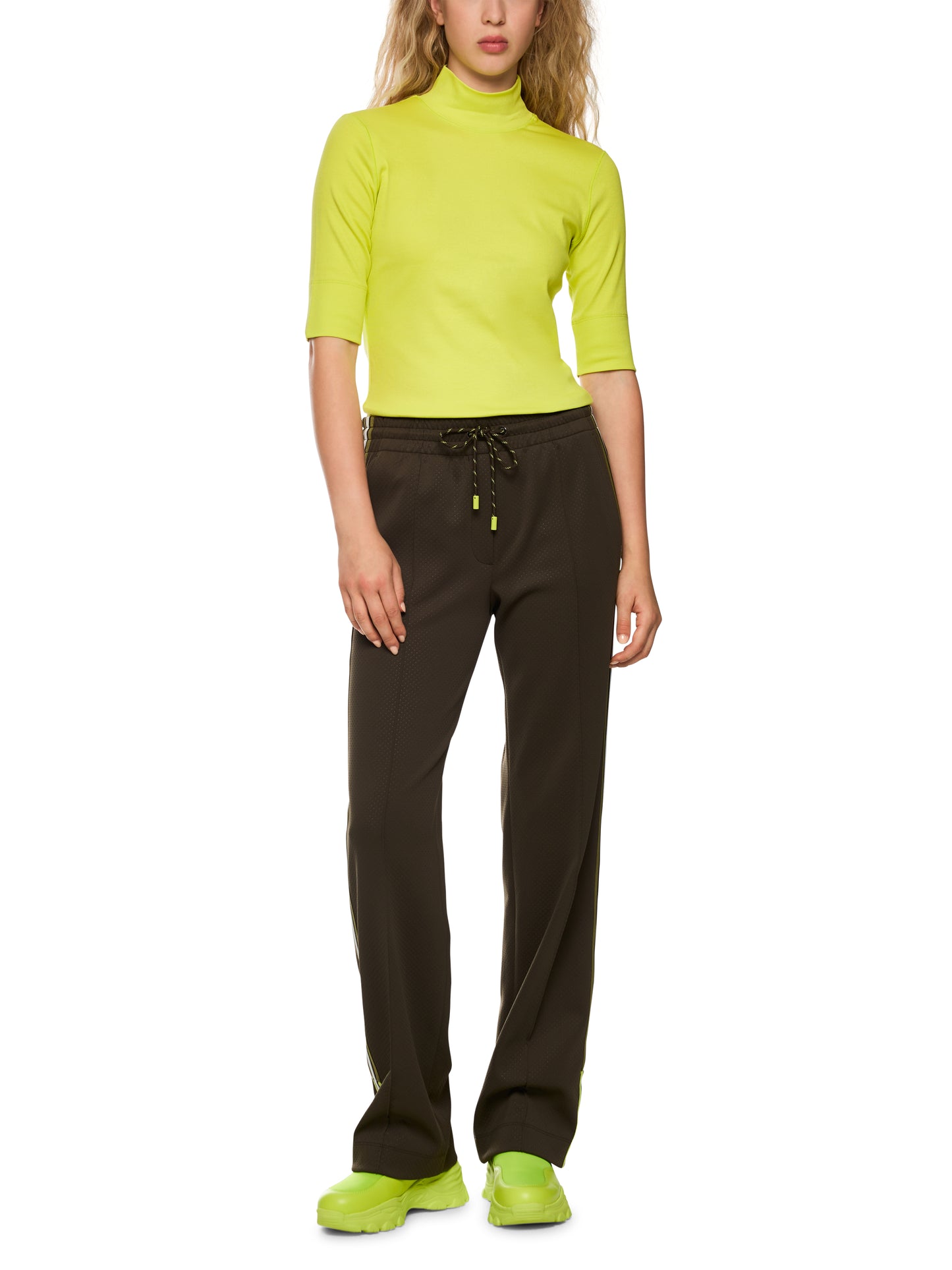 Marc Cain Sports Lime High Neck Top ZS4804J50