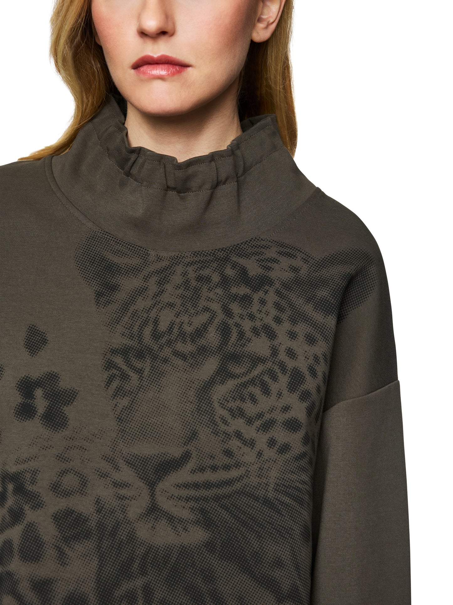 Marc Cain Sport Khaki Leopard Sweatshirt 4407J48